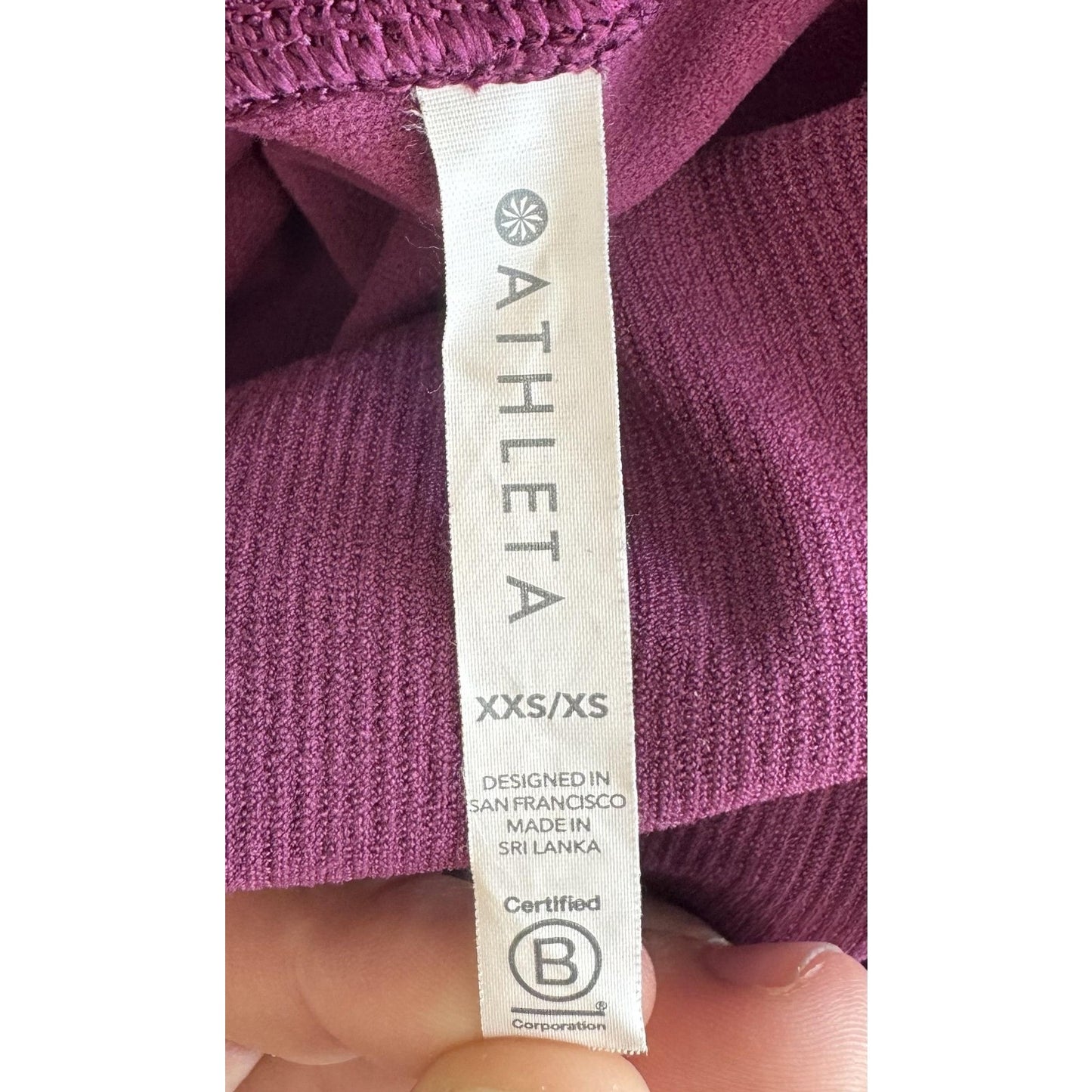 Athleta Womens XS Purple Seamless High Rise Yoga Leggings