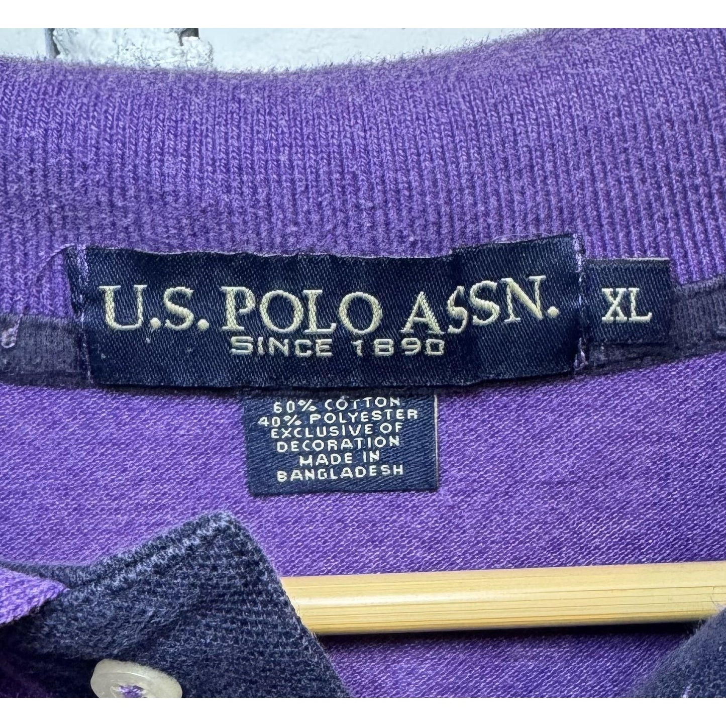 US Polo Assn Polo Shirt Mens XL Purple Embroidered Big Pony