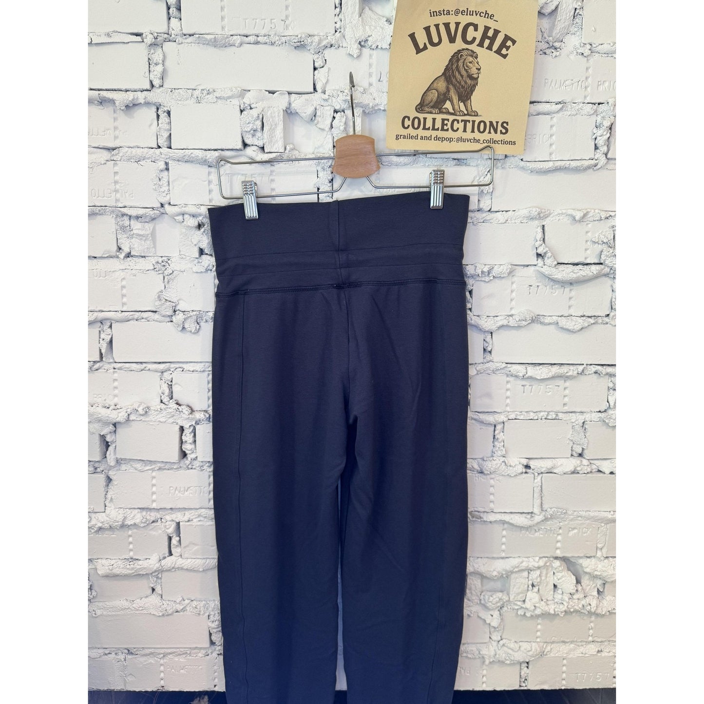 Wear Moi Pants Womens S Navy Blue High Waist Yoga Dance Pants