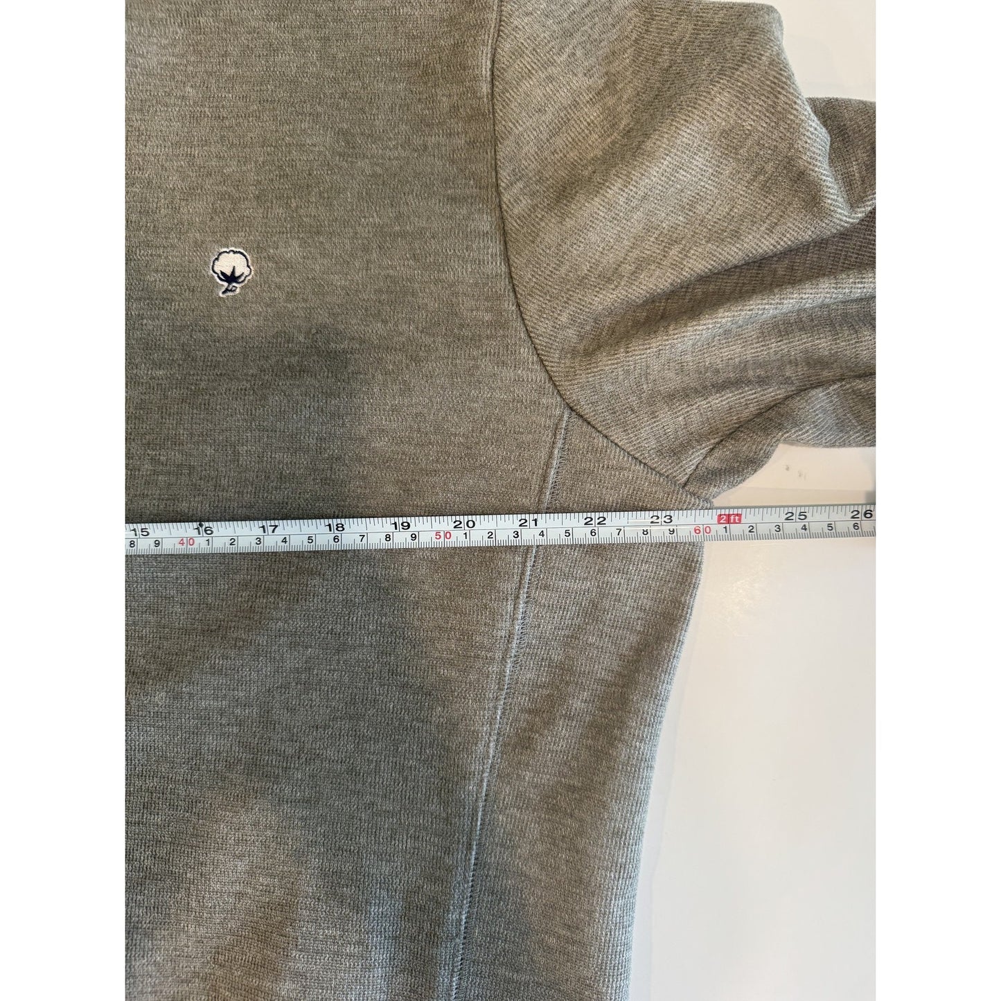 Southern Shirt Pullover Mens L Gray Quarter Zip w Pocket