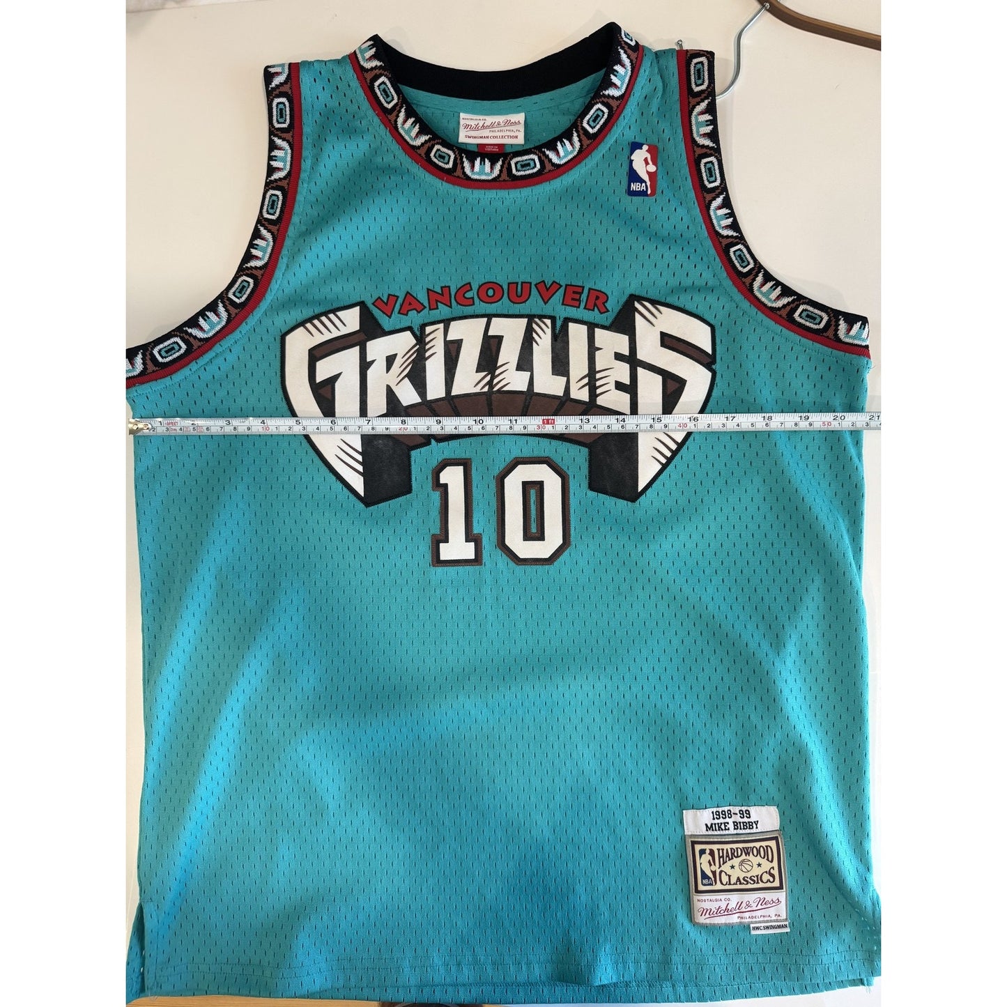Vancouver Grizzlies Jersey Mens XL Blue NBA Basketball Mike Bibby 90s