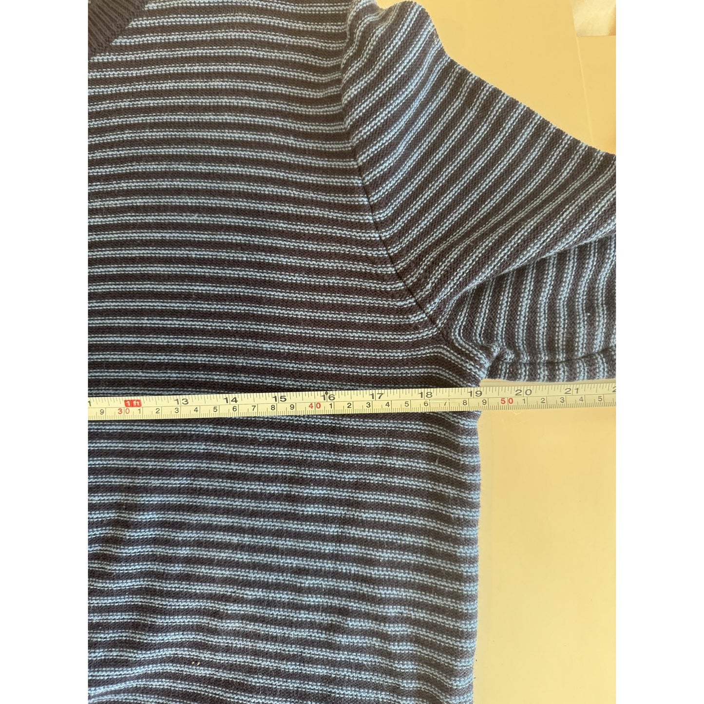 Chaps Sweater Striped Crewneck Pullover Classic Knit