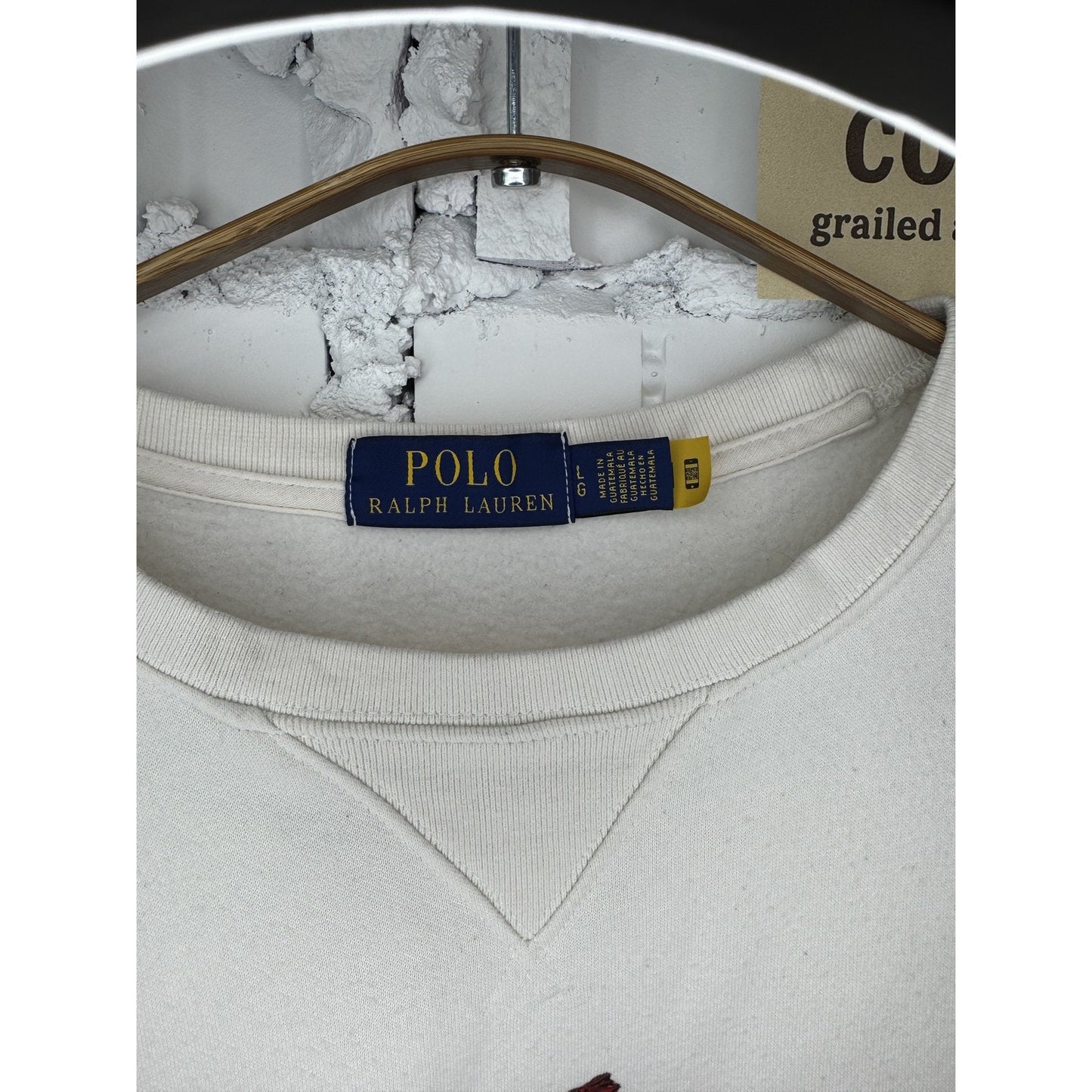 Polo Ralph Lauren Bear L Sweatshirt White Crewneck