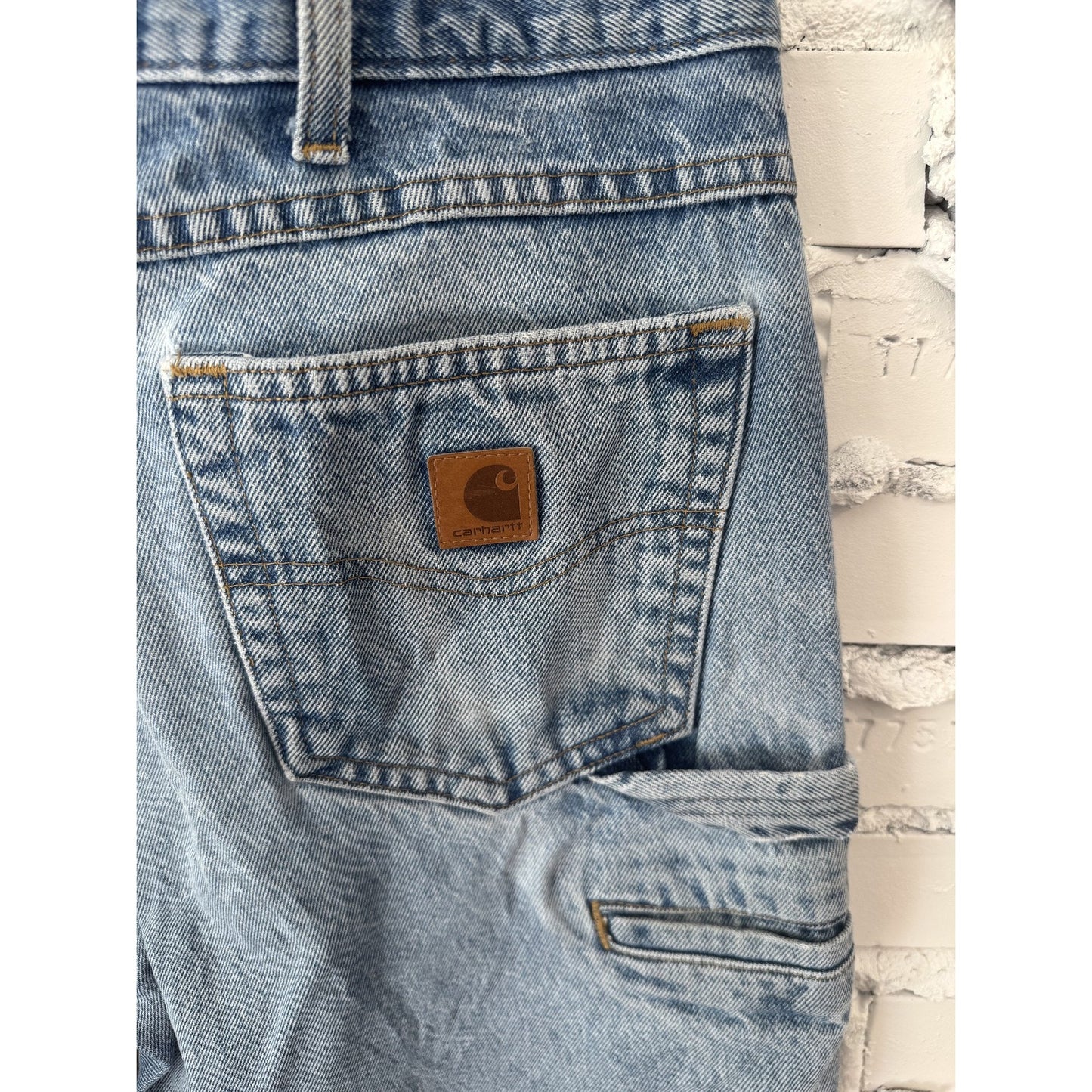 Carhartt Workwear Jeans Mens 36x30 Blue Relaxed Distressed