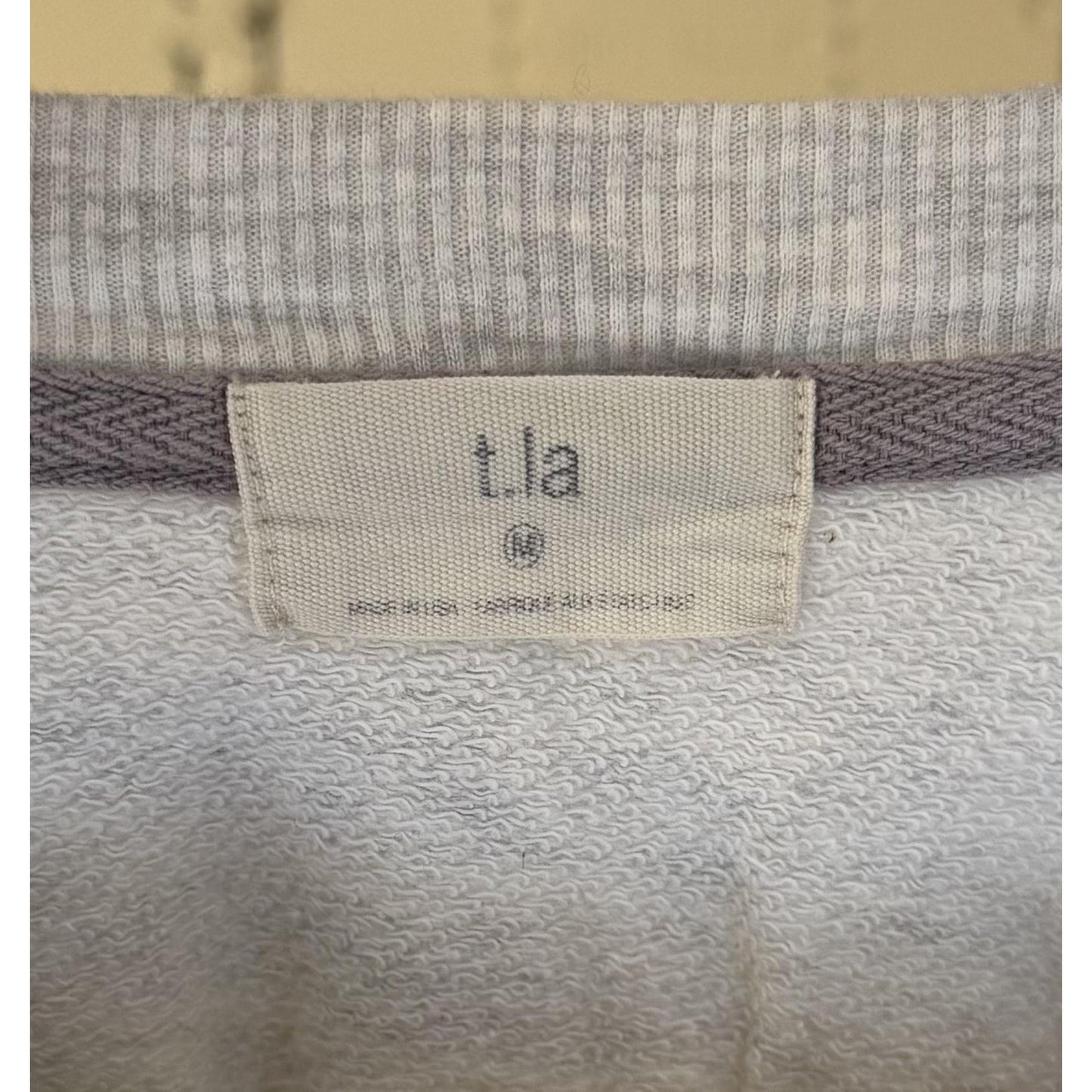TLA Womens M Gray Varsity Crewneck Sweatshirt