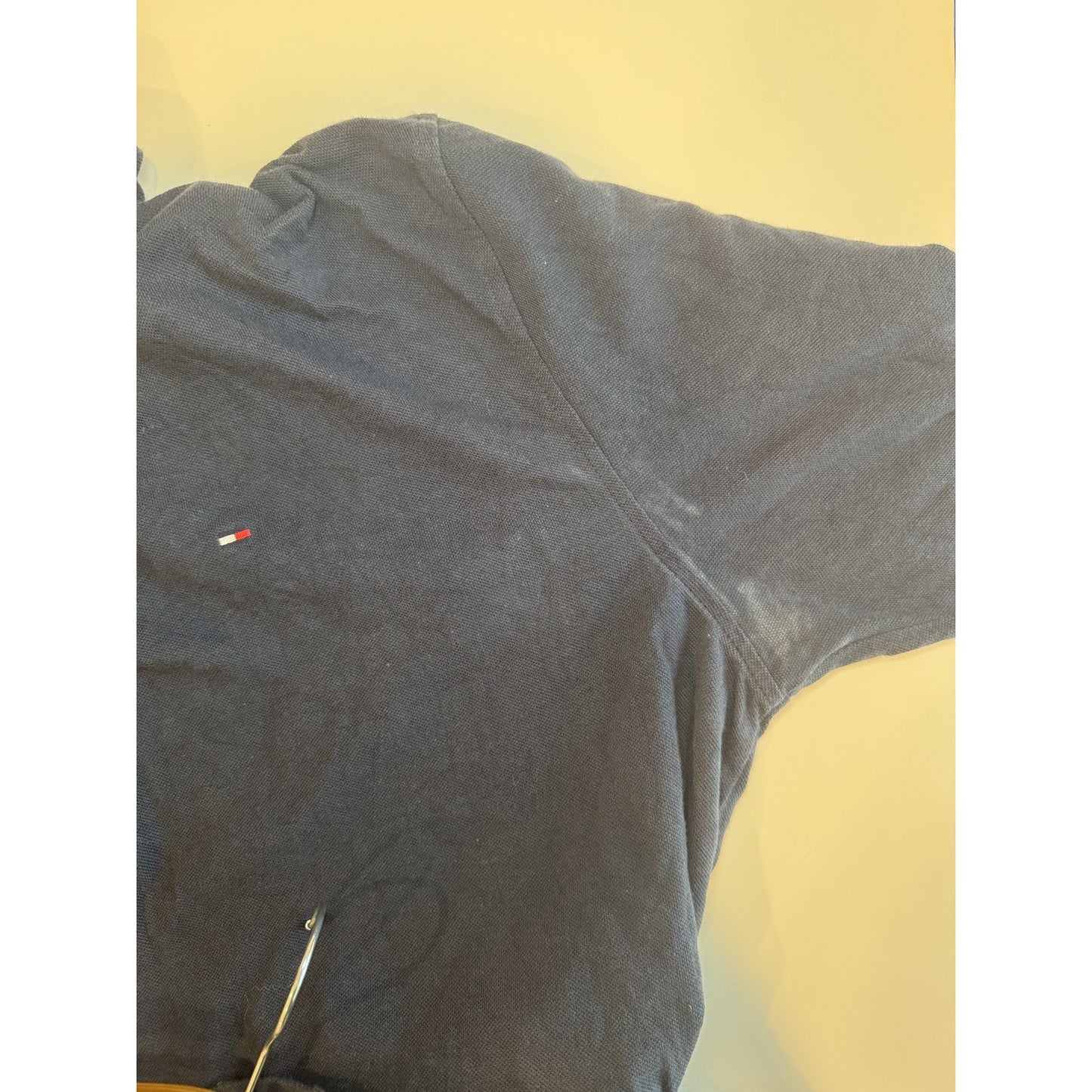 Tommy Hilfiger Shirt Mens XL Navy Blue Classic Fit Long Sleeve Polo 100% Cotton