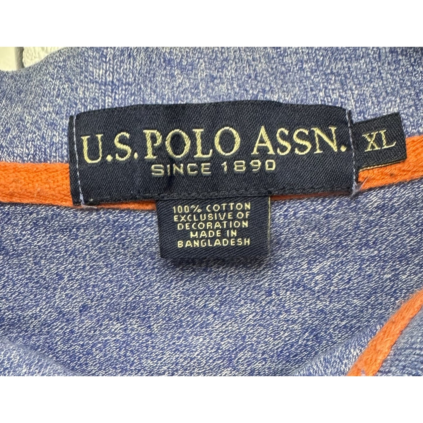 US Polo Assn Mens XL Blue Short Sleeve Golf Polo
