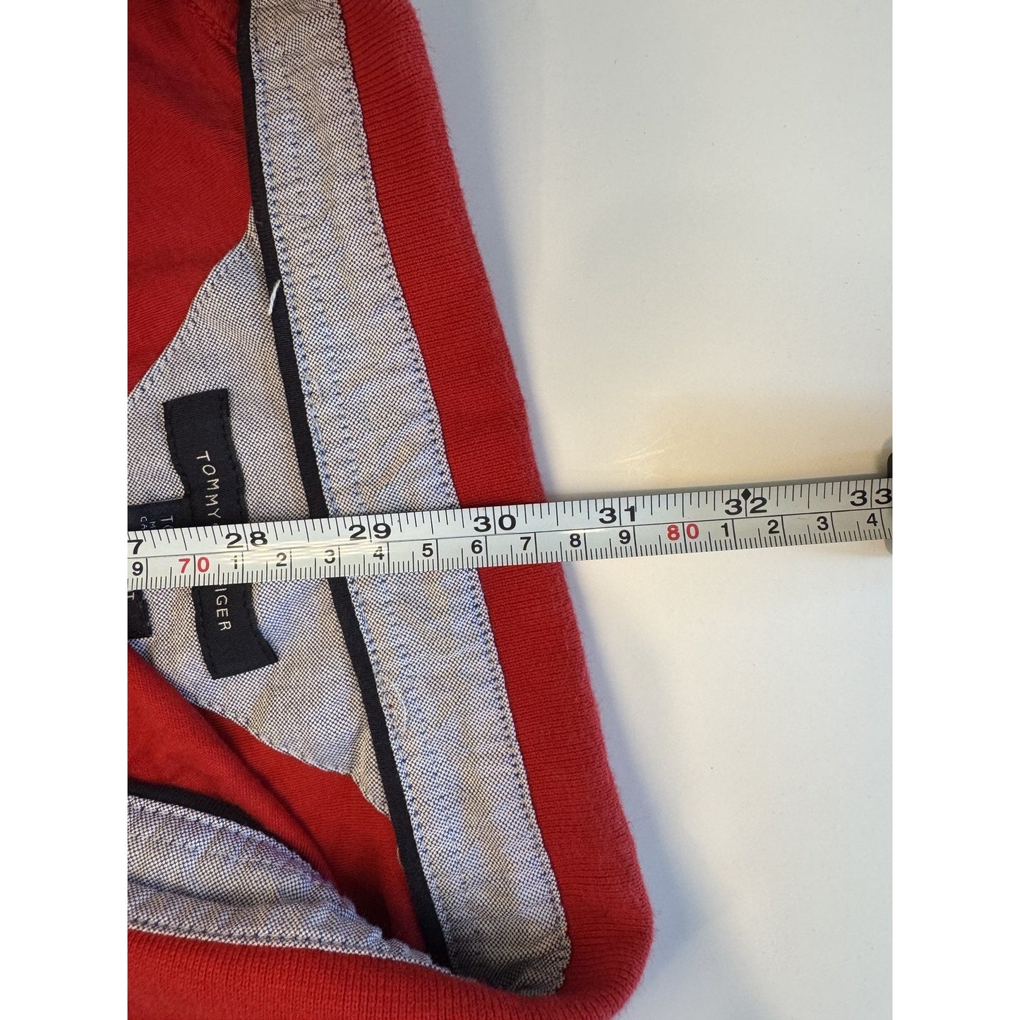 Tommy Hilfiger Shirt Mens XL Red Custom Fit Polo