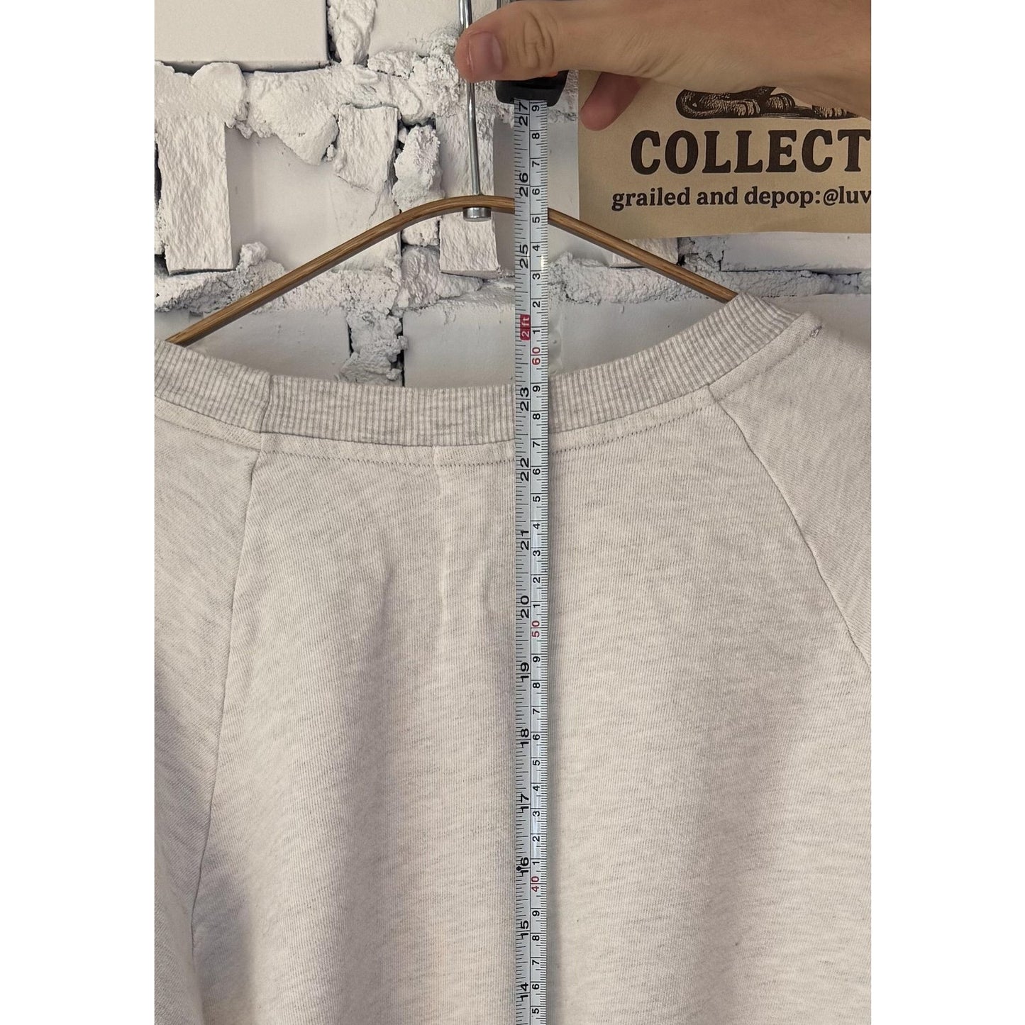 TLA Womens M Gray Varsity Crewneck Sweatshirt