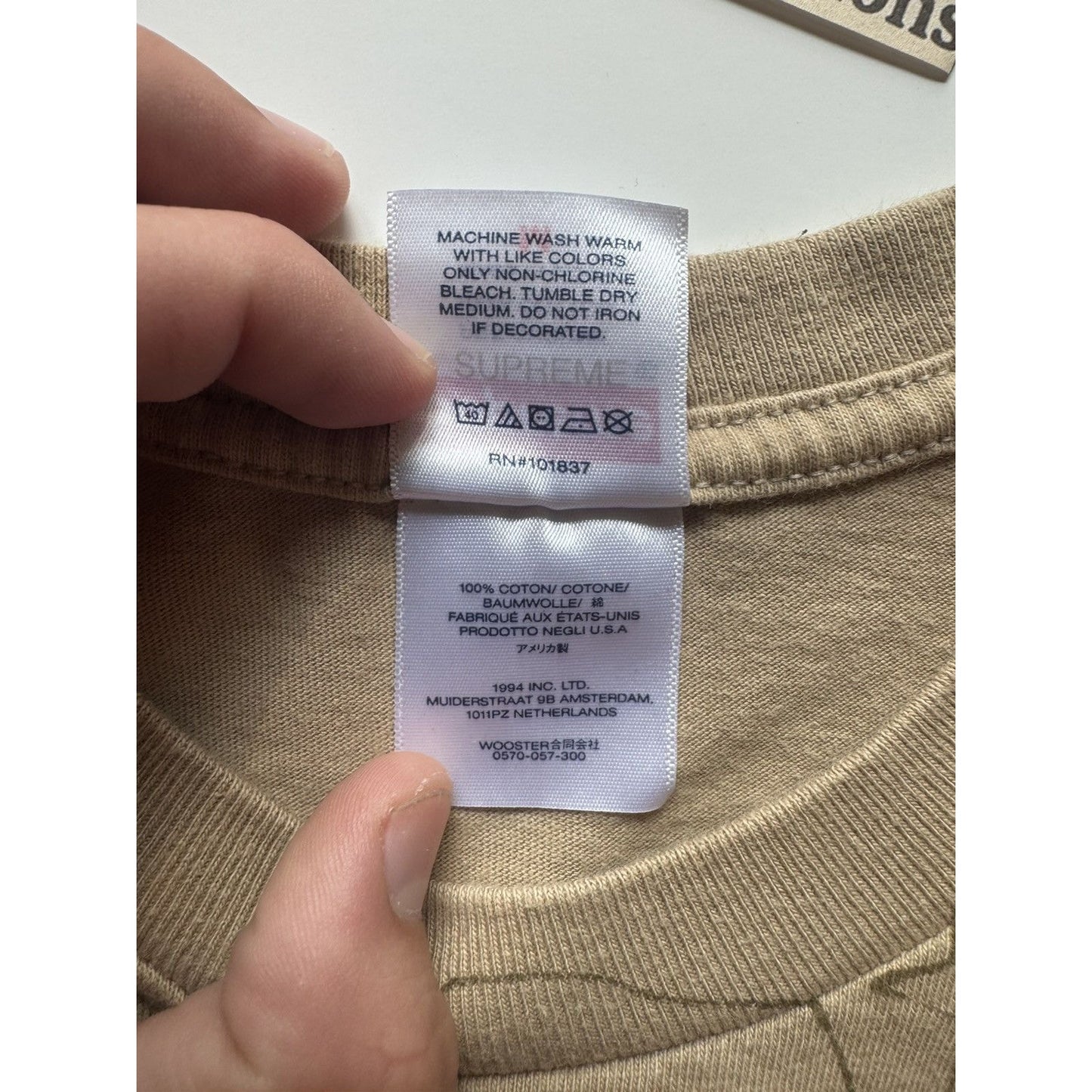 Supreme Tan Cartoon Chaos M Tee