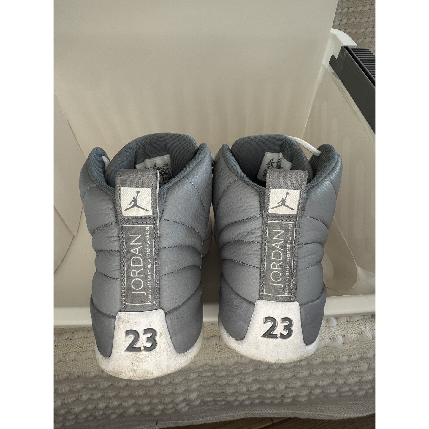 Air Jordan 12 Retro Shoes Mens Stealth Cool Grey OG Box Size 9.5