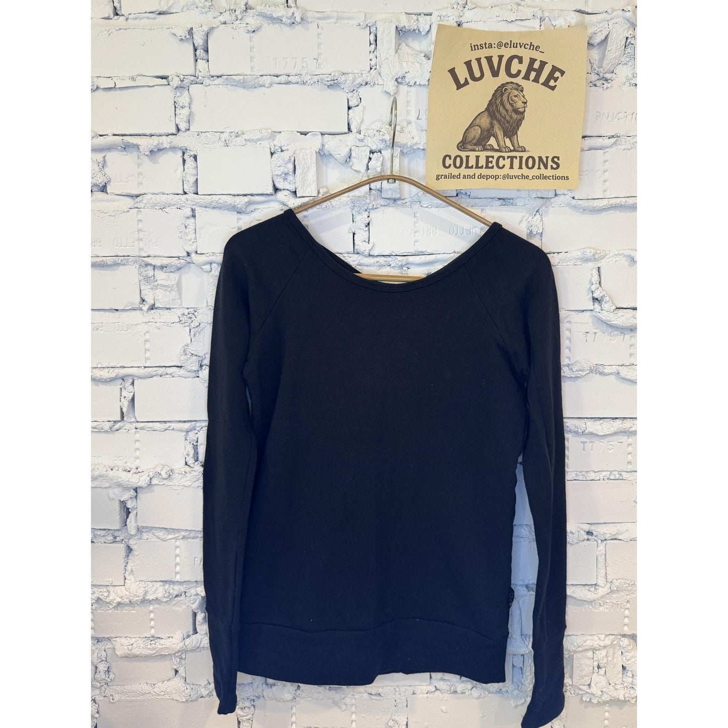59 Womens Black Open Back Cutout Long Sleeve XS Pullover