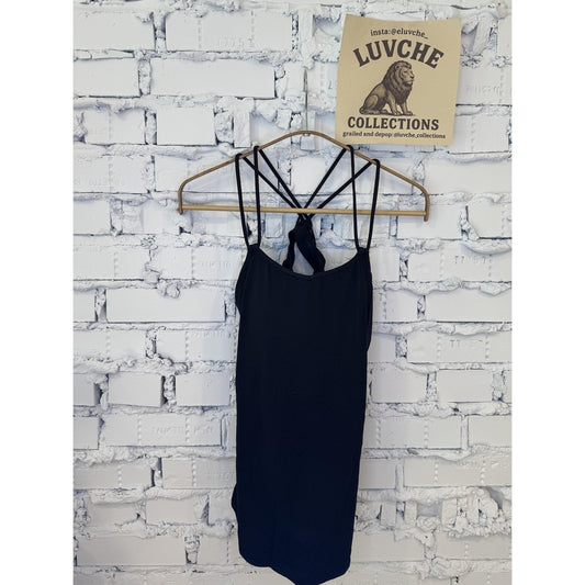 Lululemon Womens S Black Strappy Back Tank Built In Bra