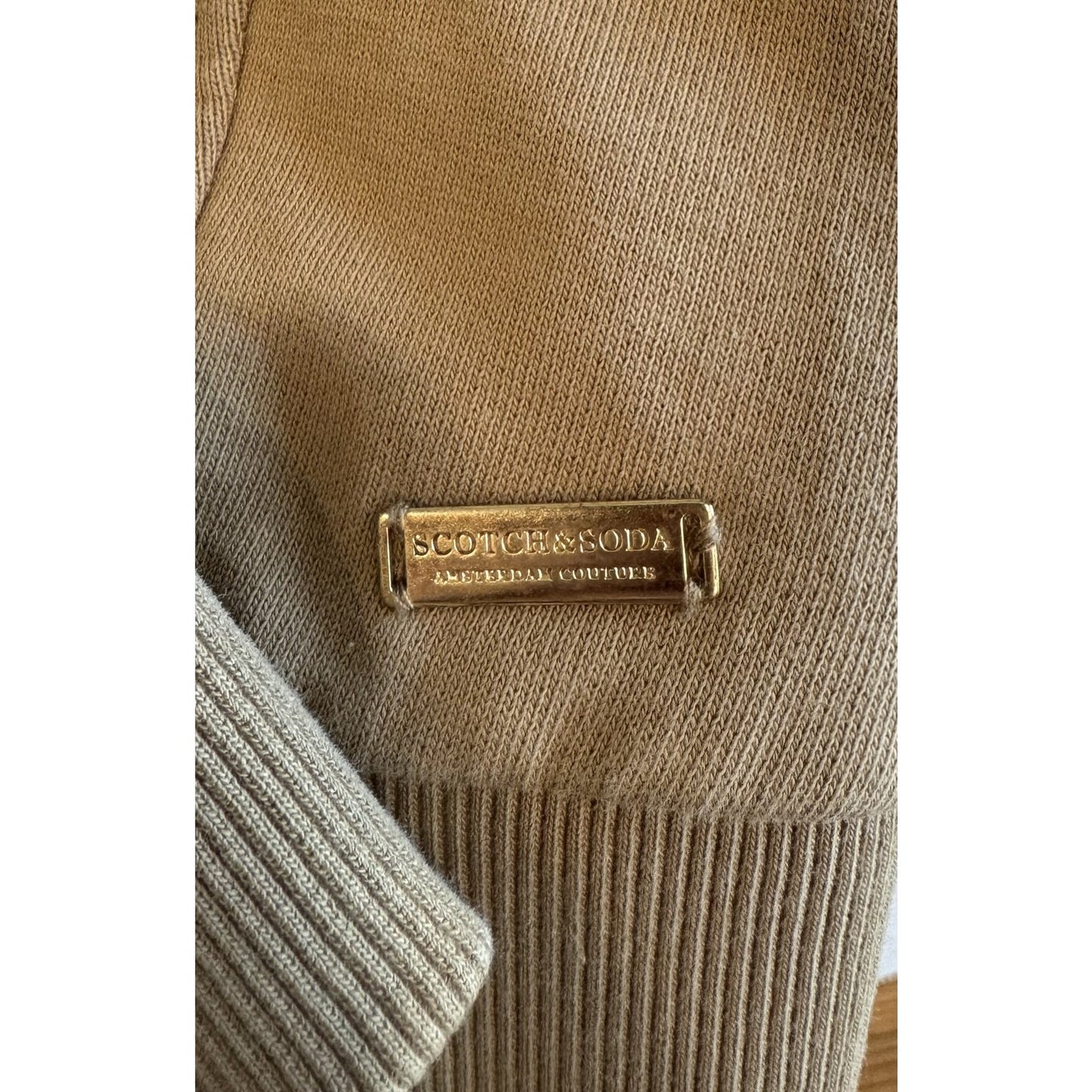 Scotch & Soda Hoodie Womens S Tan Studded Pullover