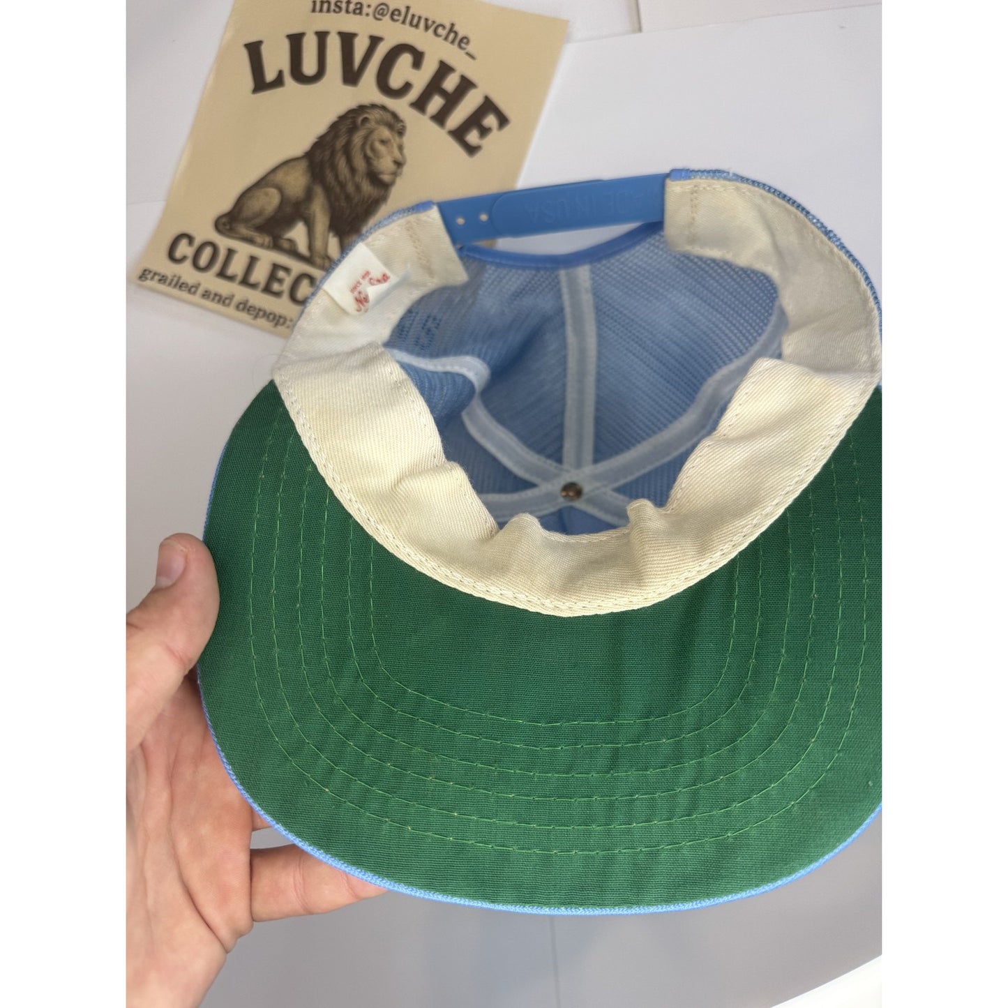 VINTAGE DuPont Snap Back Blue Mesh Snap Back