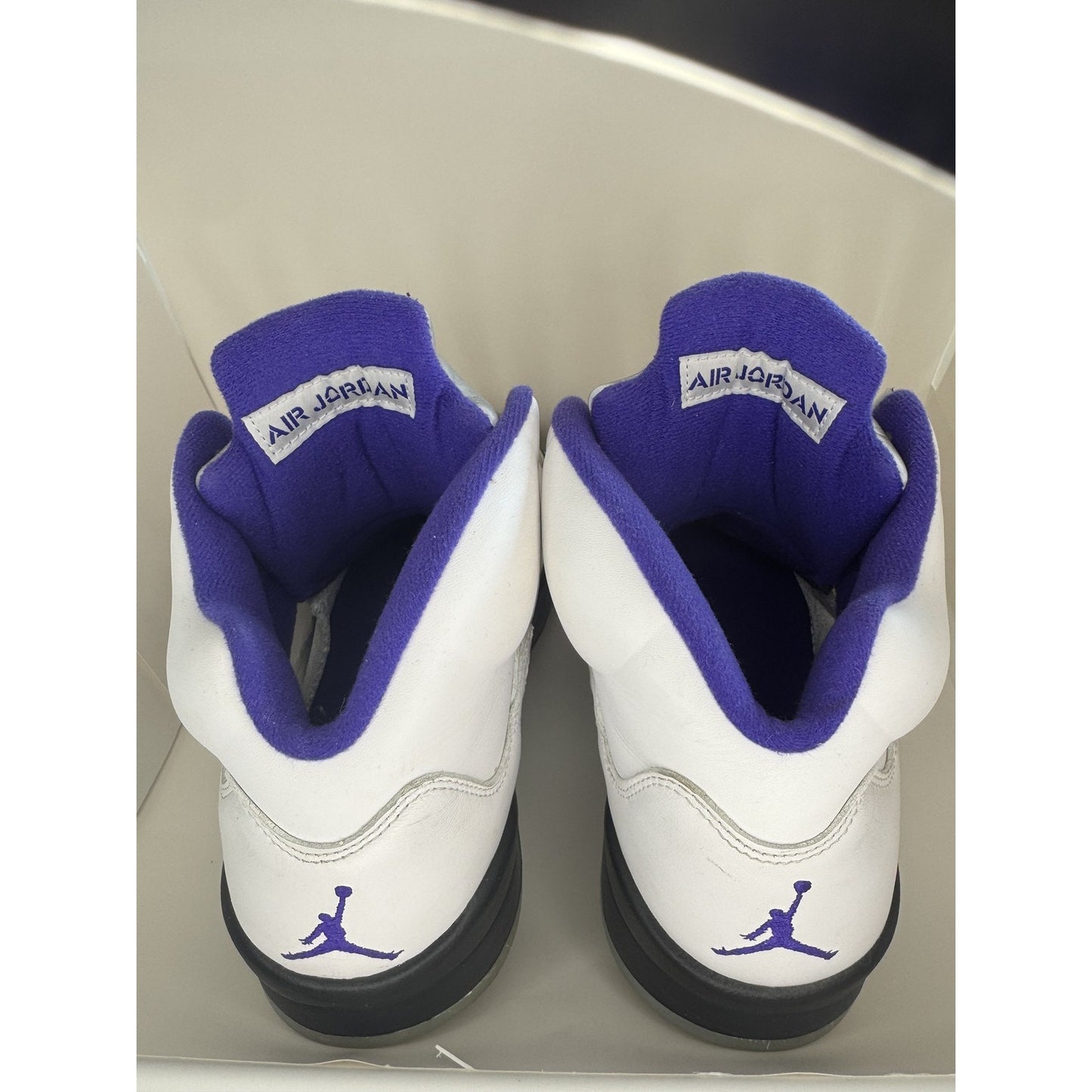 Air Jordan 5 Retro Shoes White Dark Concord Black W OG Box