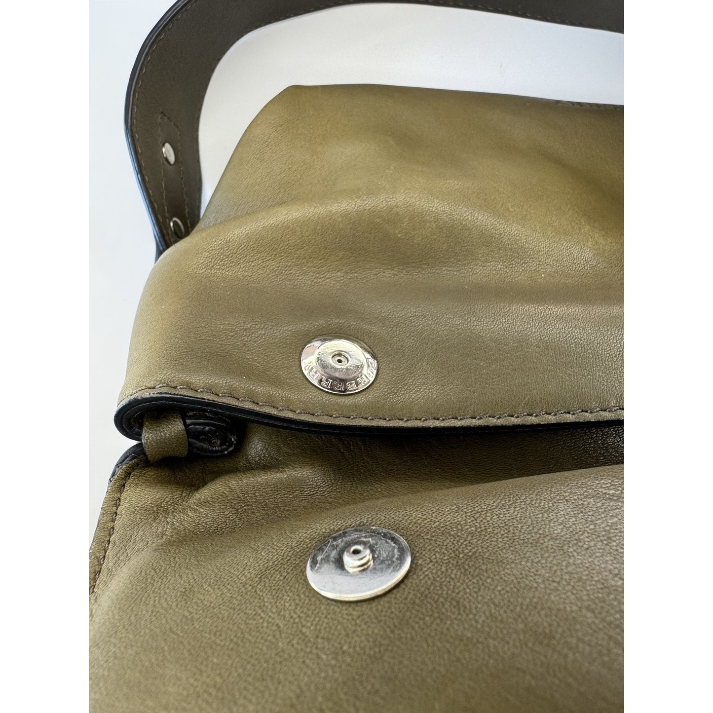 Burberry Shoulder Bag Authentic Leather Studded Lock