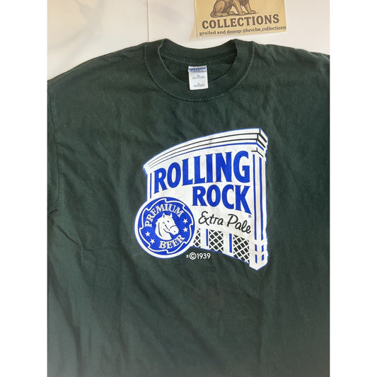 Vintage Rolling Rock Beer Shirt Mens XL Beer
