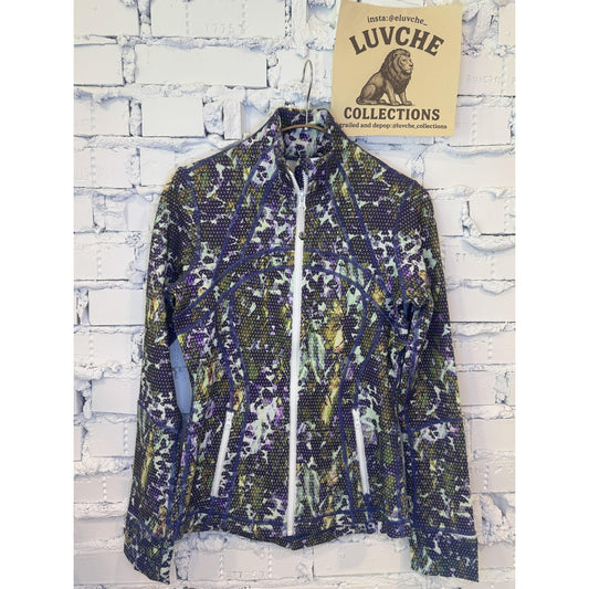 Lululemon Womens Size 6 Purple Green Full Zip