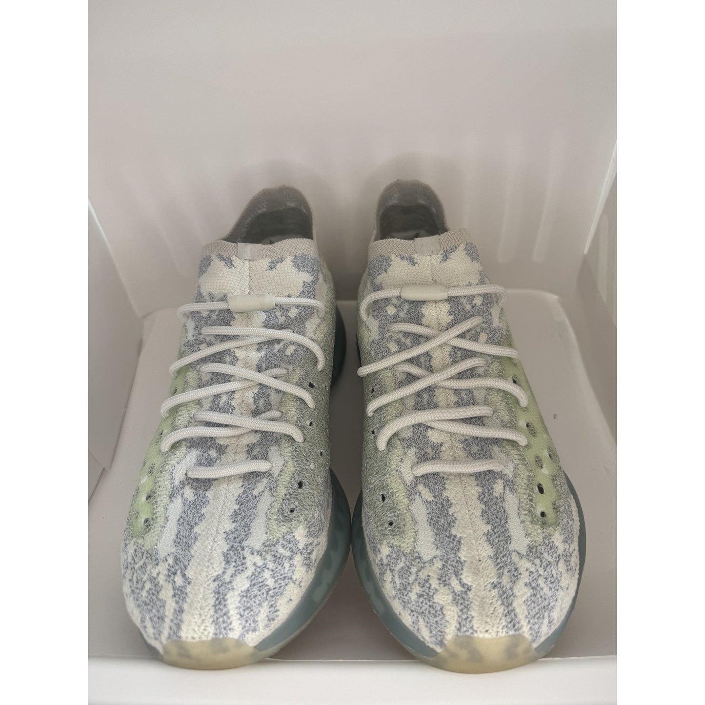 Adidas Yeezy Boost 380 Shoes Mens Blue Oat Reflective Knit