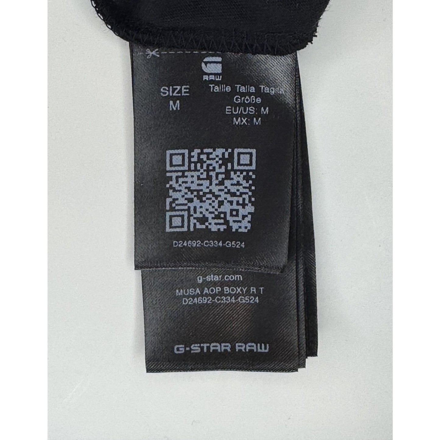 G-Star Raw M Black Palm Tree Print Oversized T-Shirt