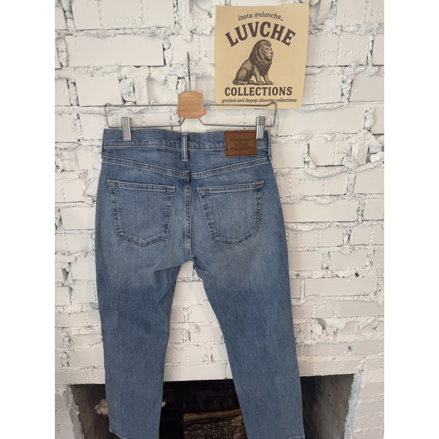 Abercrombie & Fitch Jeans Mens 28x30 Blue Kennan Straight Stretch Denim Pants