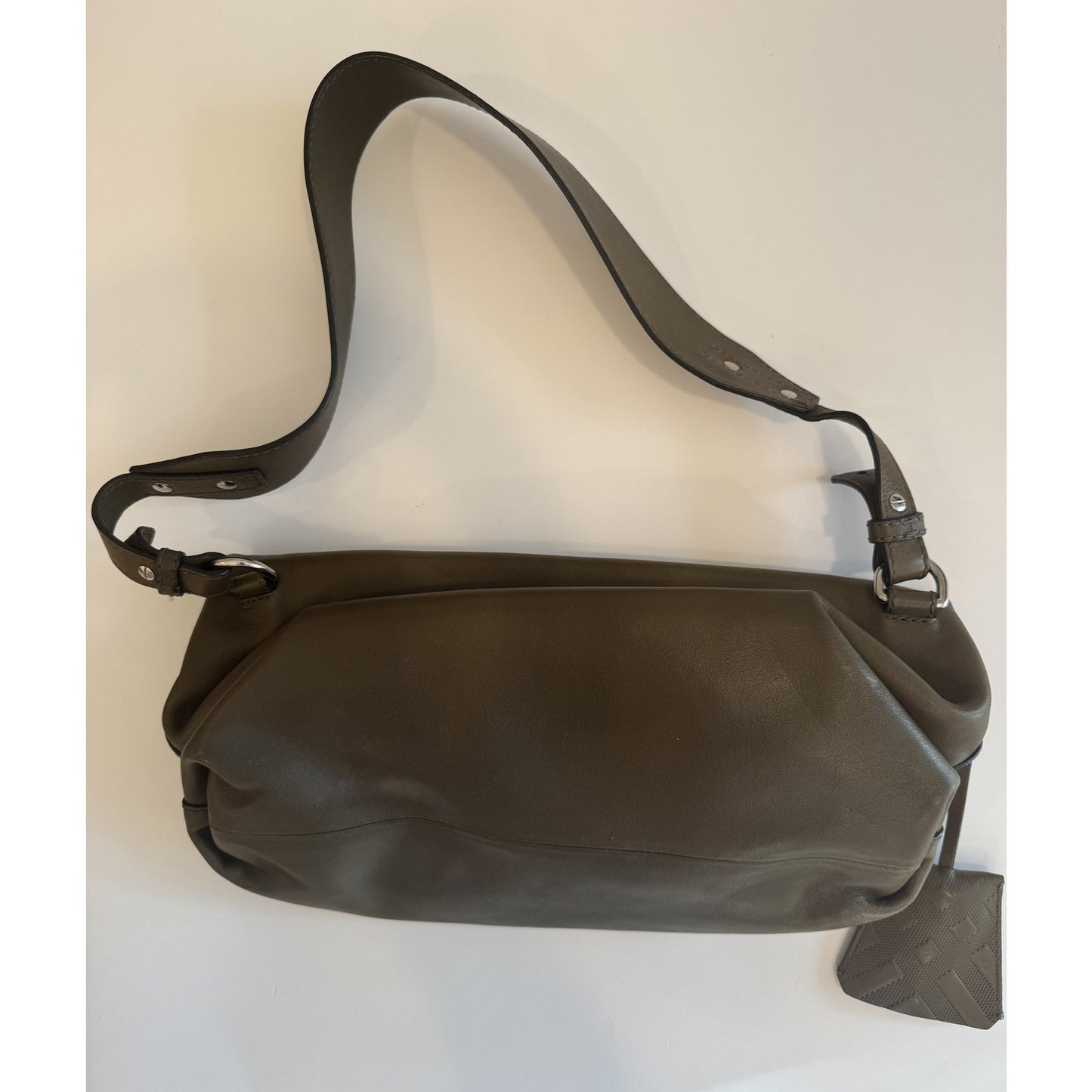 Burberry Shoulder Bag Authentic Leather Studded Lock