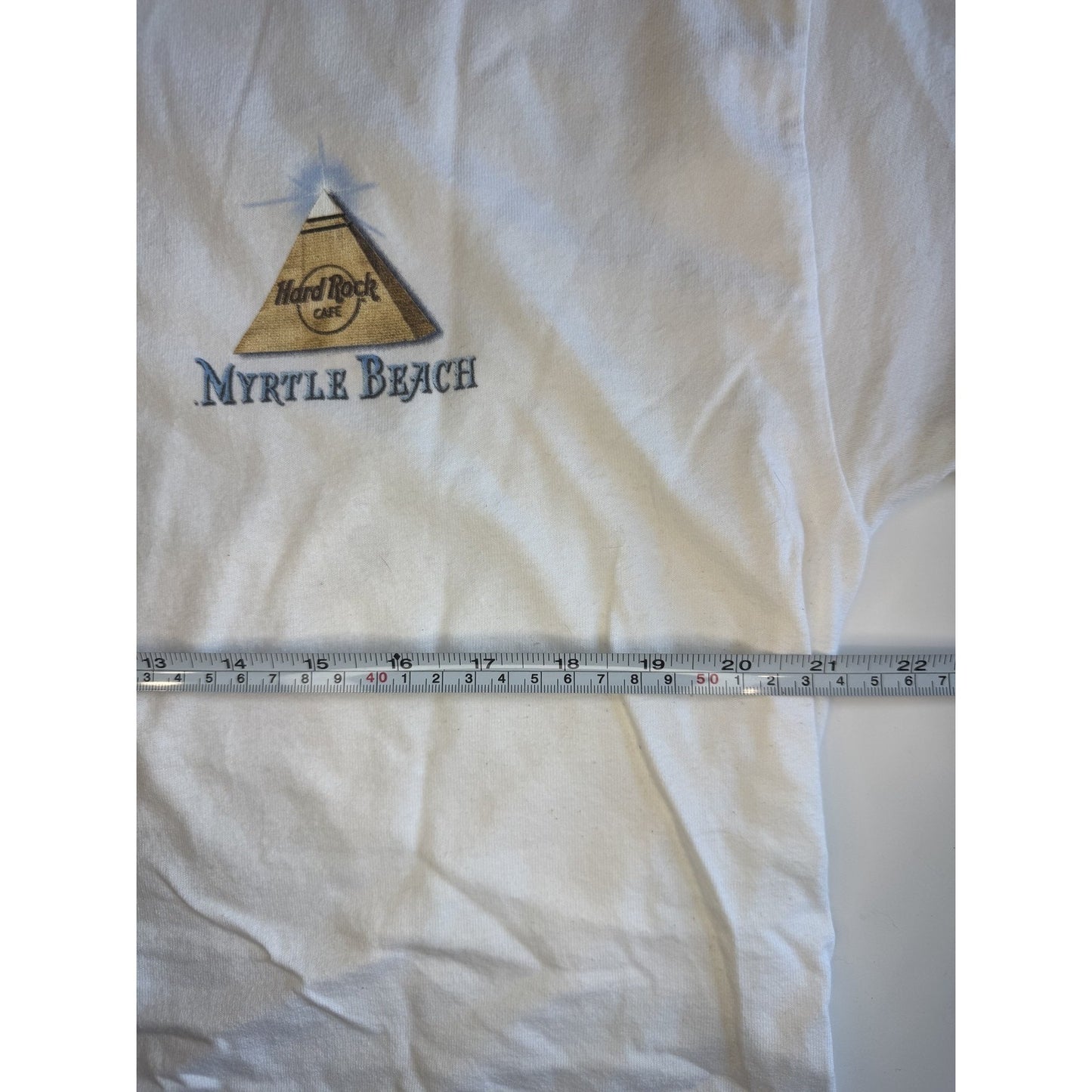 Vintage Hard Rock Cafe Mens L White Myrtle Beach Music Tee