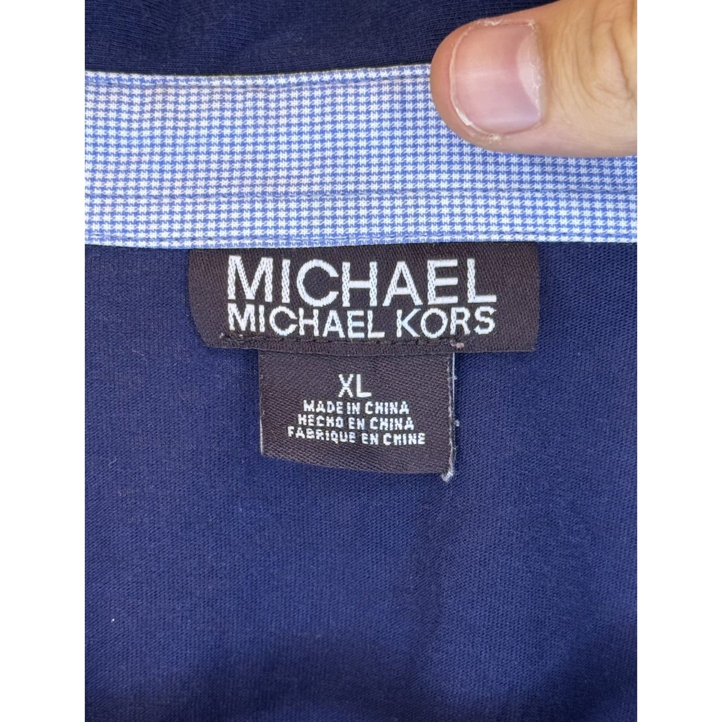Michael Kors Navy Blue Short Sleeve Polo