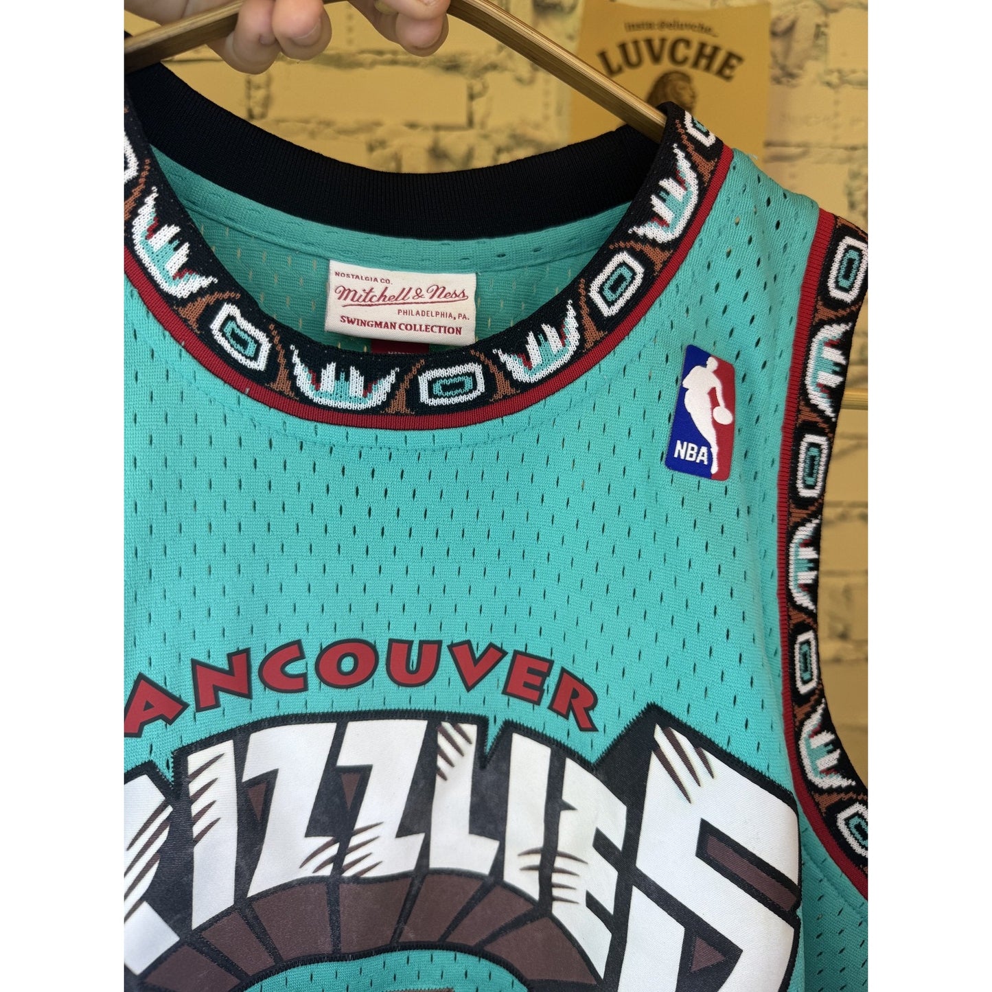 Vancouver Grizzlies Jersey Mens XL Blue NBA Basketball Mike Bibby 90s