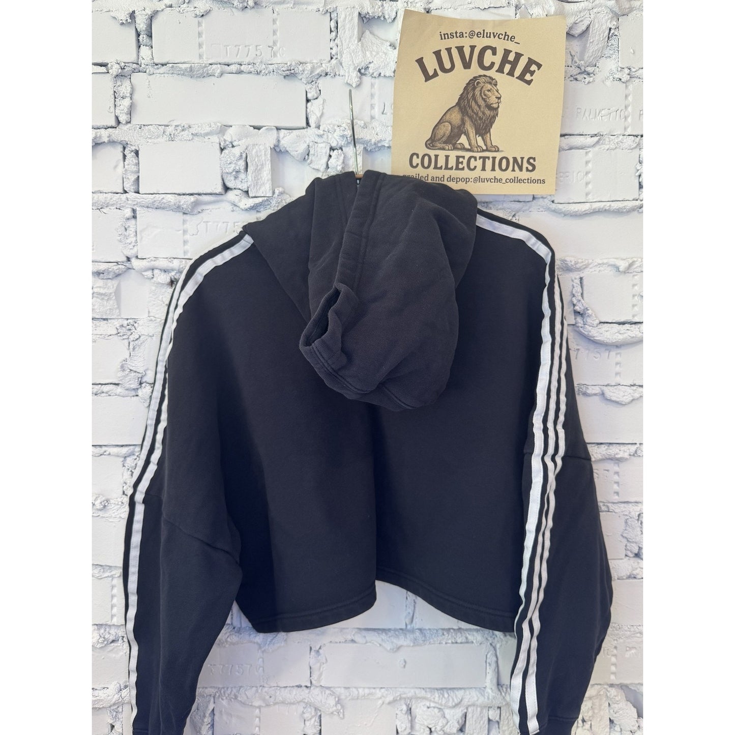 Adidas Womens S Cropped Three Stripes Pullover