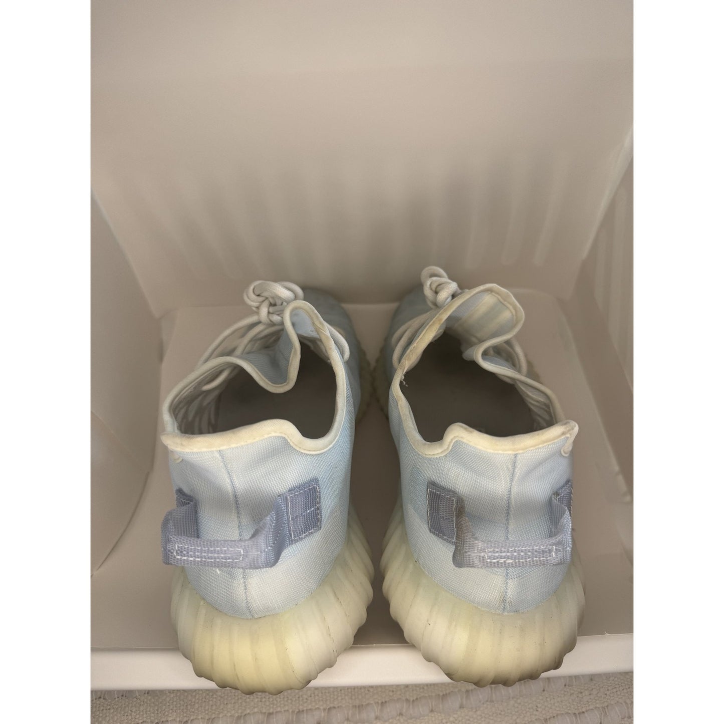 Adidas Yeezy Boost 350 V2 Mono Ice Shoes Mesh Size 12 Sneakers