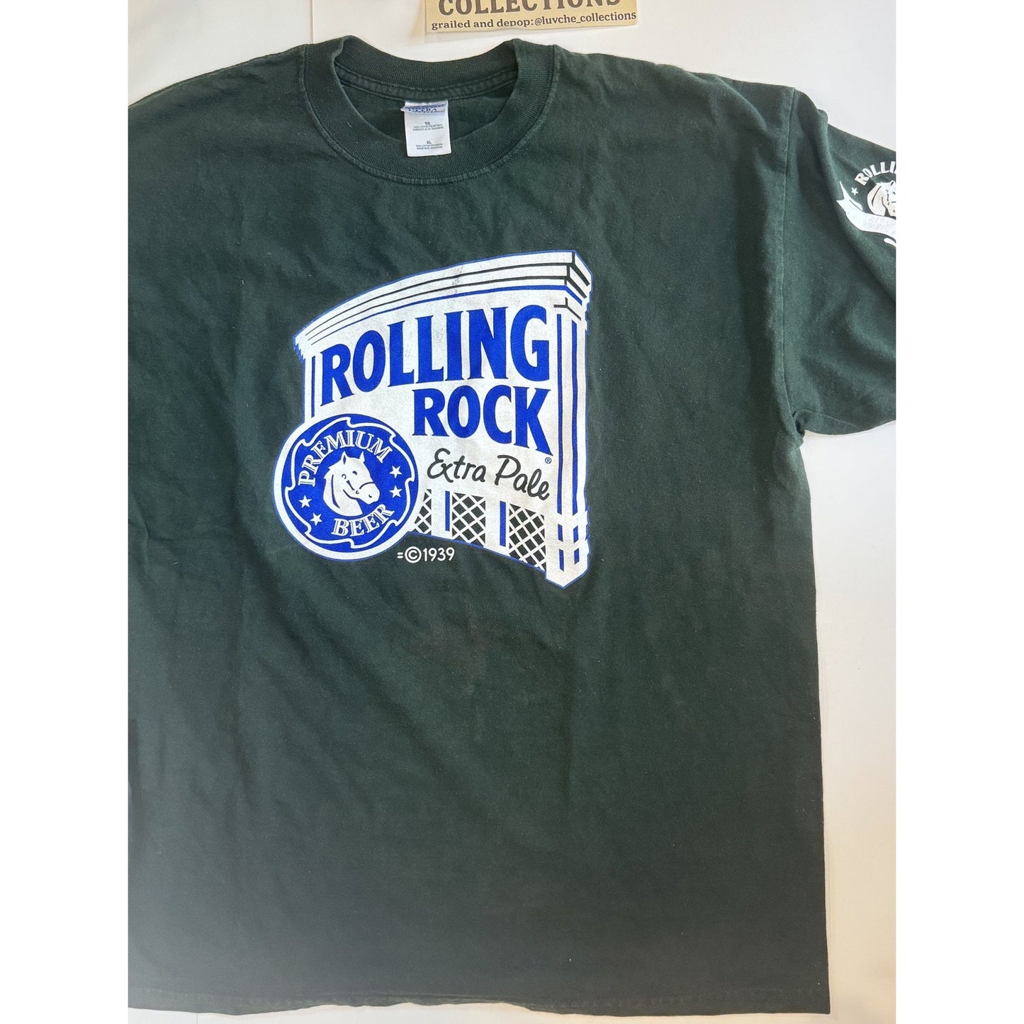 Vintage Rolling Rock Beer Shirt Mens XL Beer