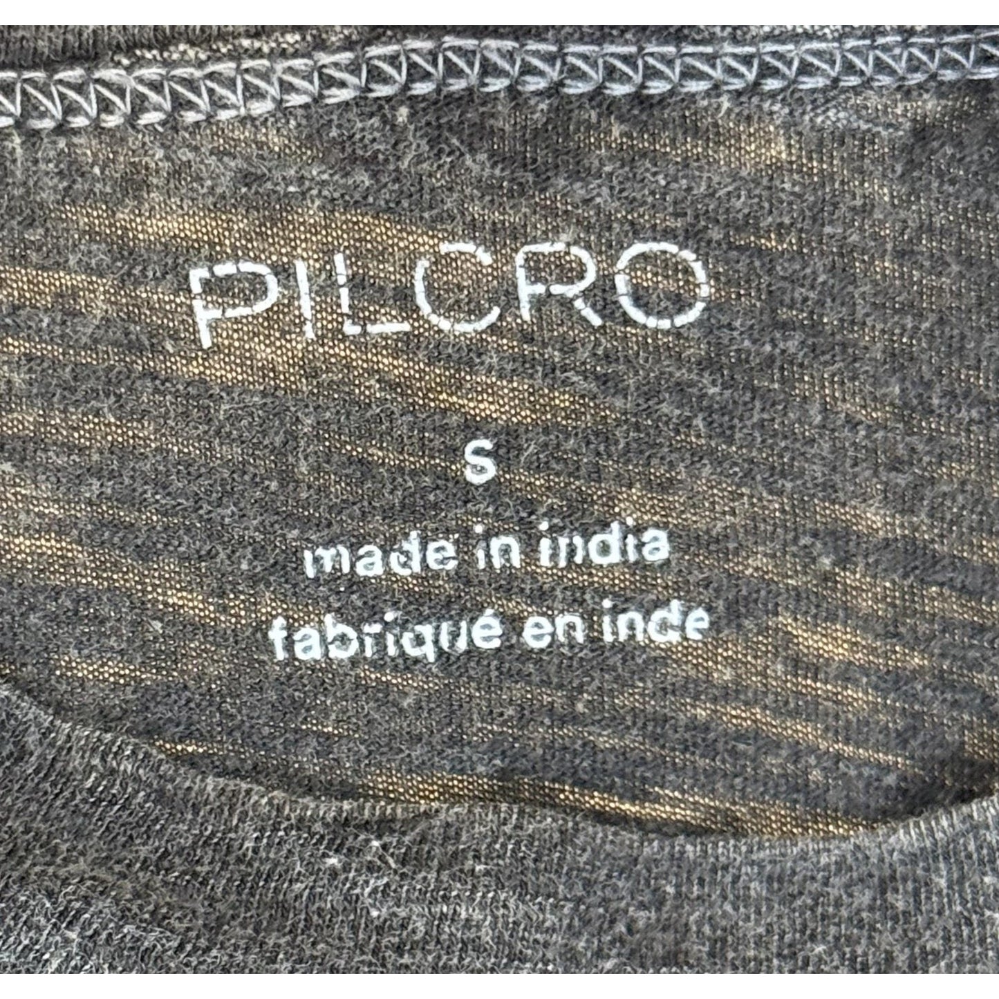 Pilcro Womens S Black Long Sleeve Raw Edge Detail Fitted Top