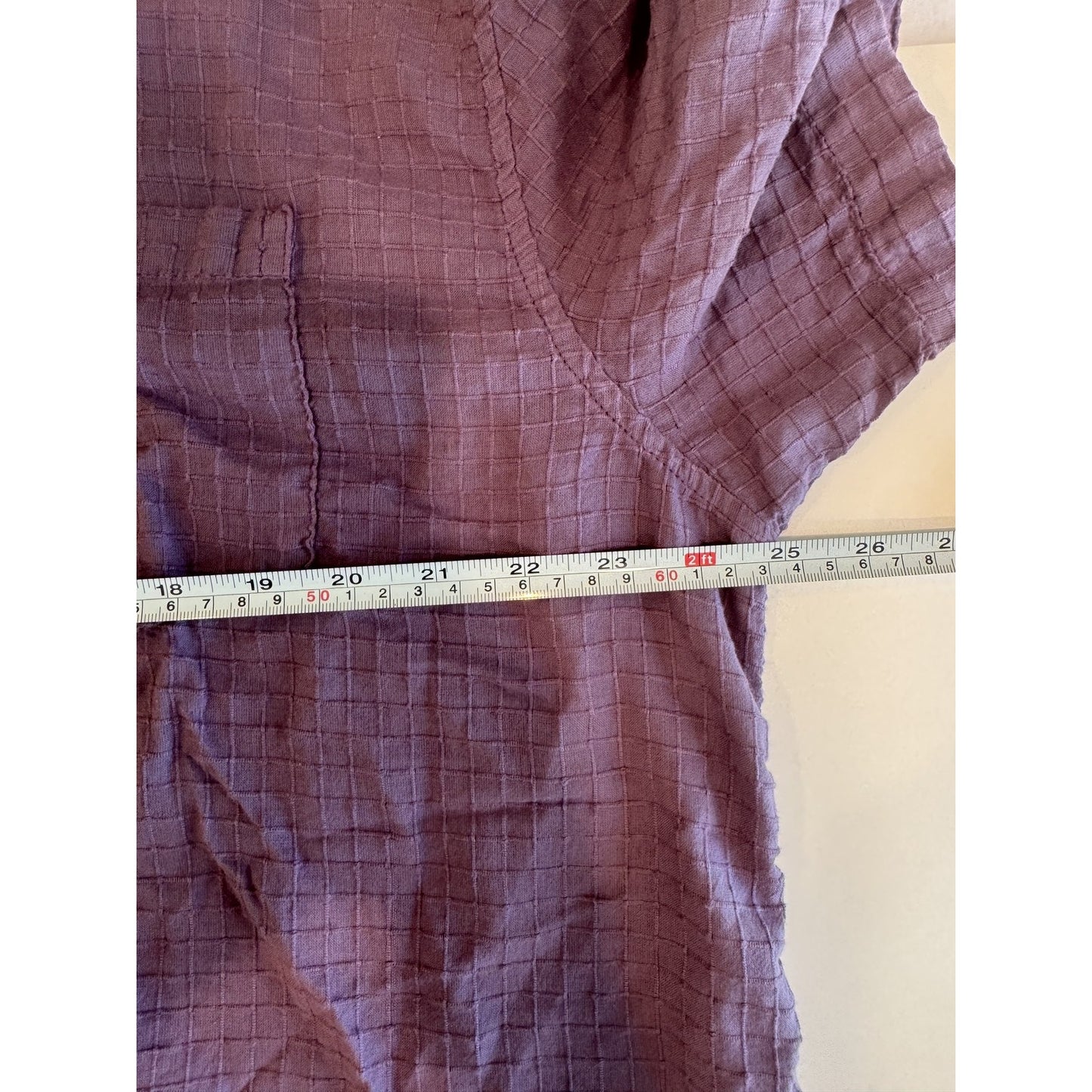 Standard Cloth L Purple Pocket Short Sleeve Button Up