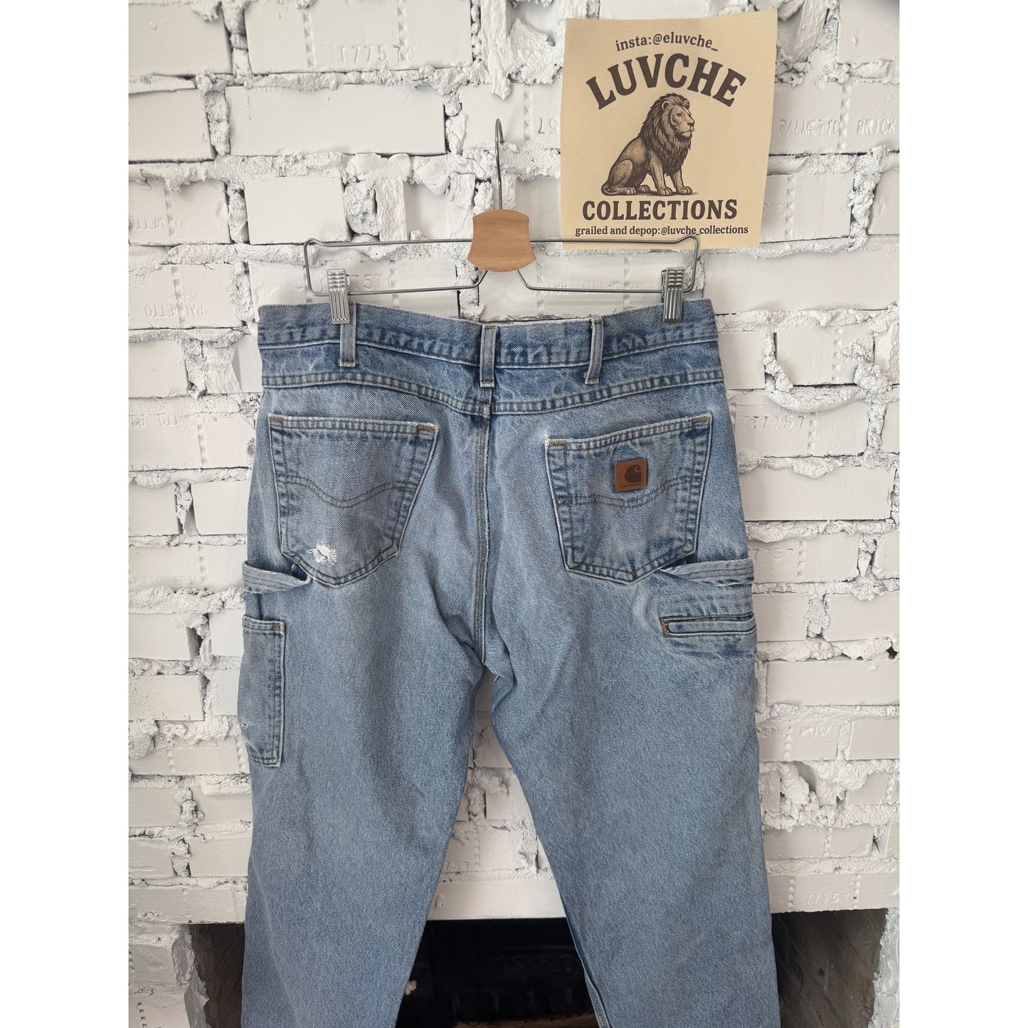 Carhartt Workwear Jeans Mens 36x30 Blue Relaxed Distressed