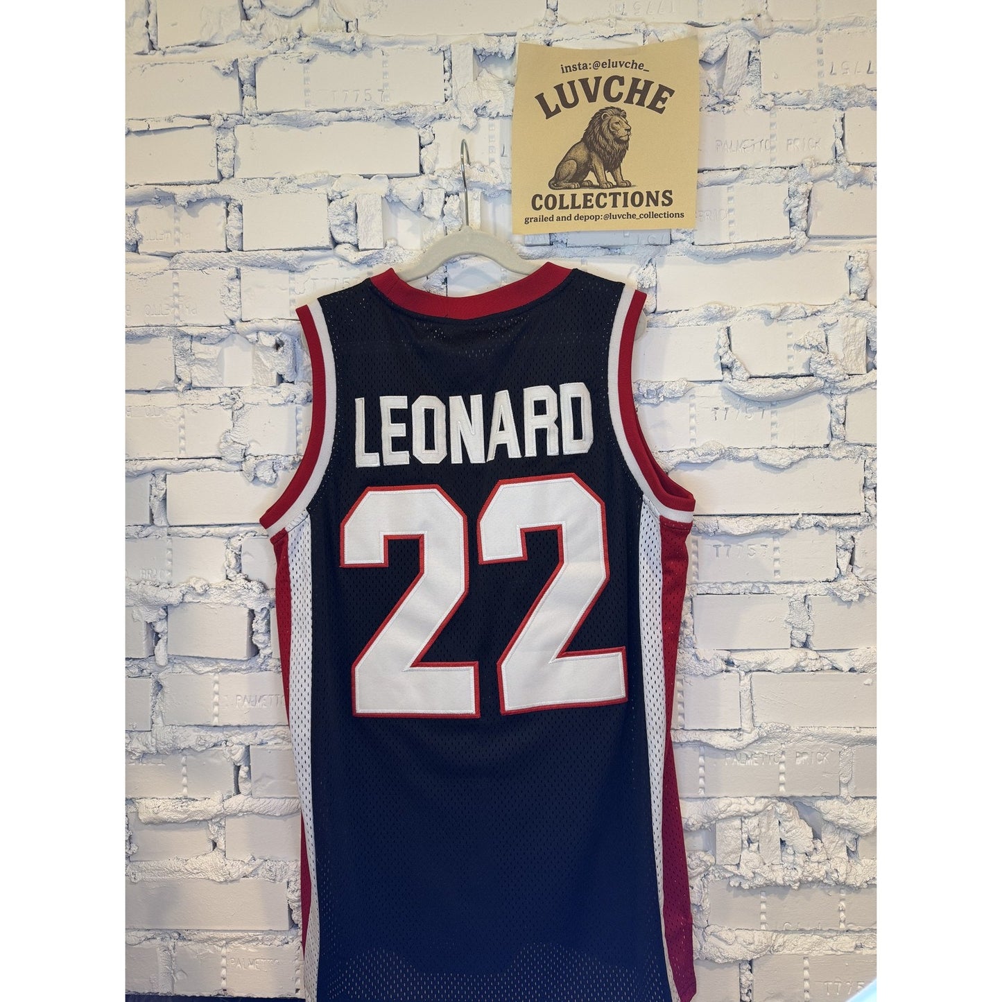 King Basketball S Jersey Black Red Leonard NCAA Throwback