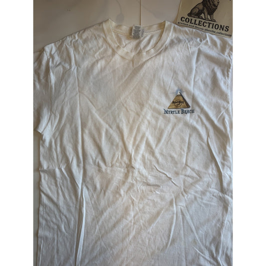 Vintage Hard Rock Cafe Mens L White Myrtle Beach Music Tee