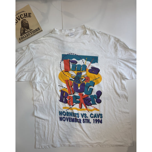 Vintage Charlotte Hornets Shirt Mens XL 1994 Basketball Cavs Cartoon NBA Tee 90s