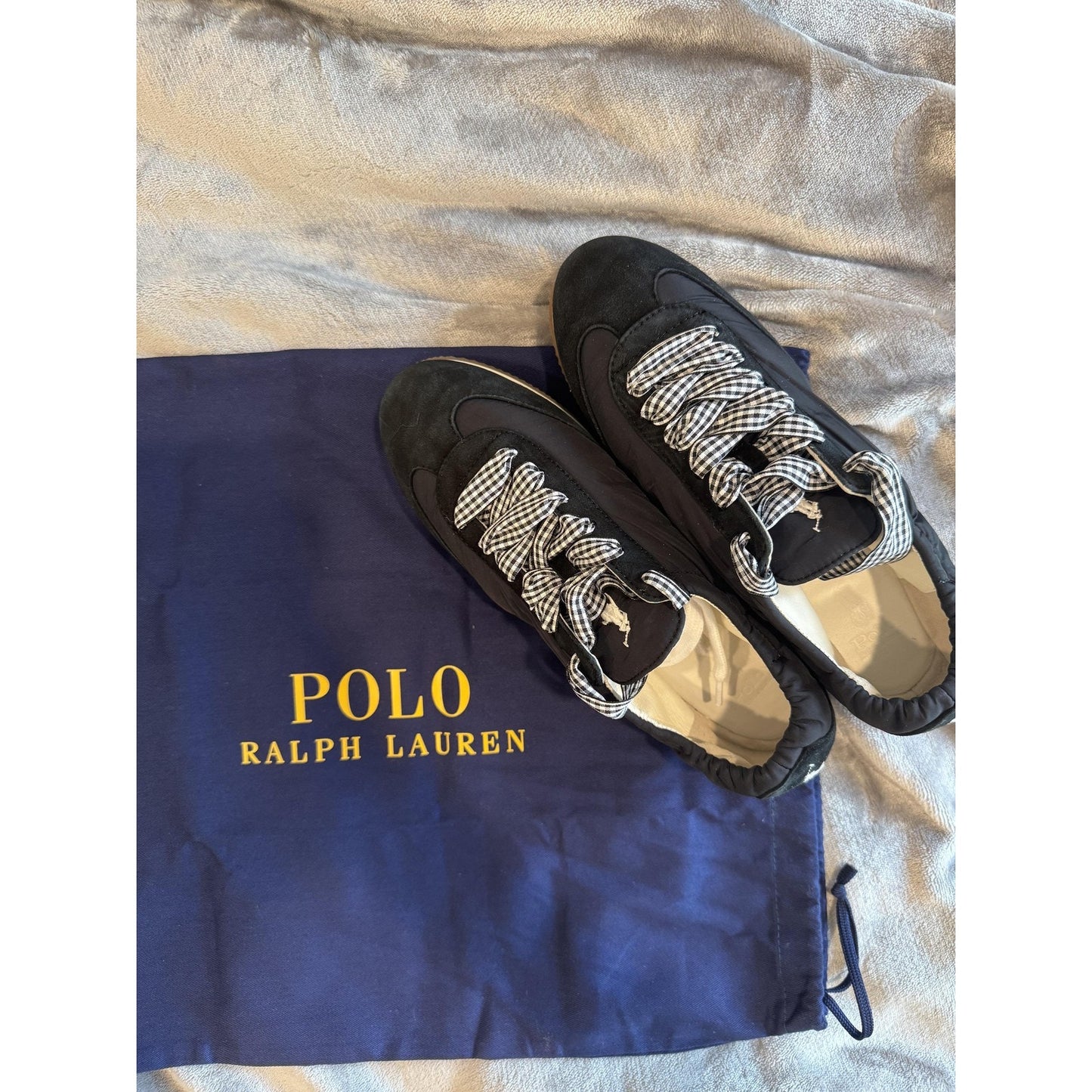 Polo Ralph Lauren Shoes Womens Size 7.5 Gingham Lace Up