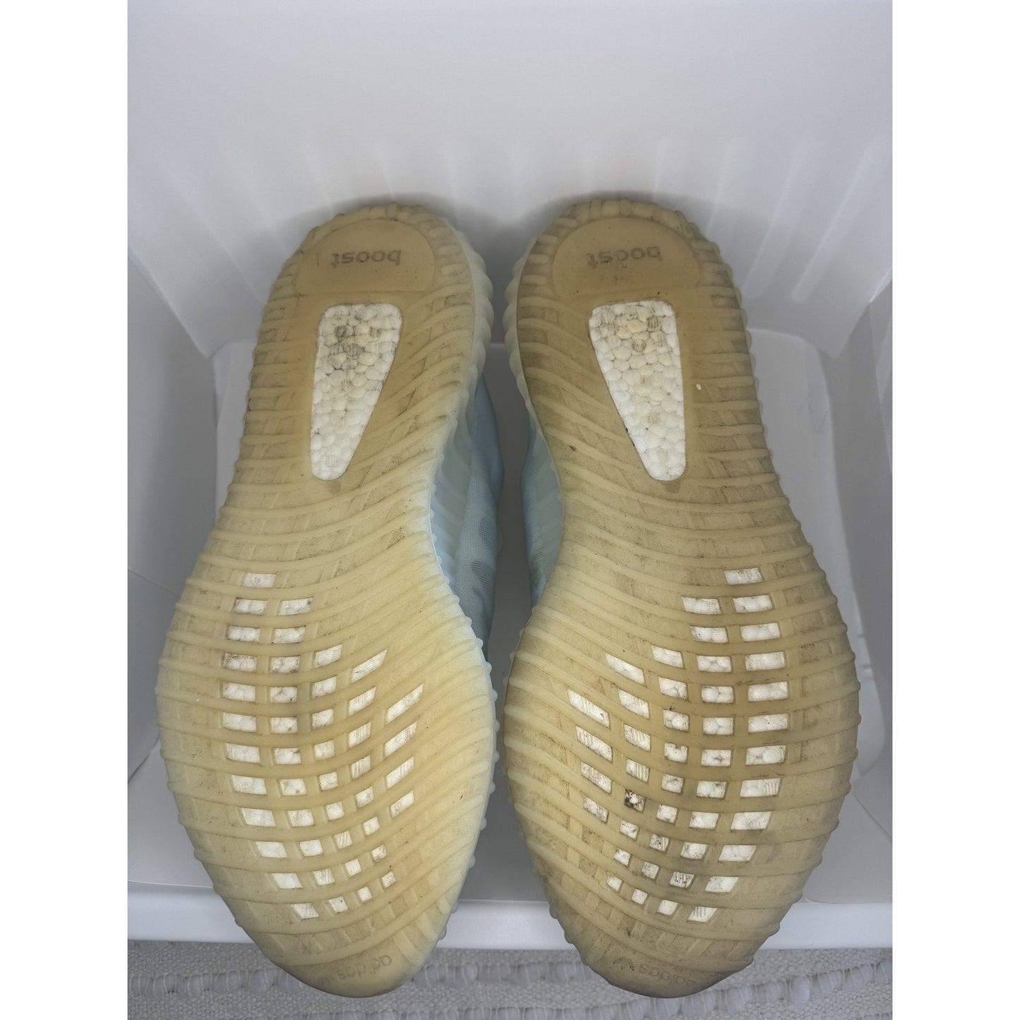 Adidas Yeezy Boost 350 V2 Mono Ice Shoes Mesh Size 12 Sneakers