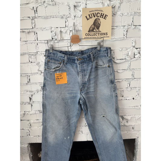 Carhartt Workwear Jeans Mens 36x30 Blue Relaxed Distressed