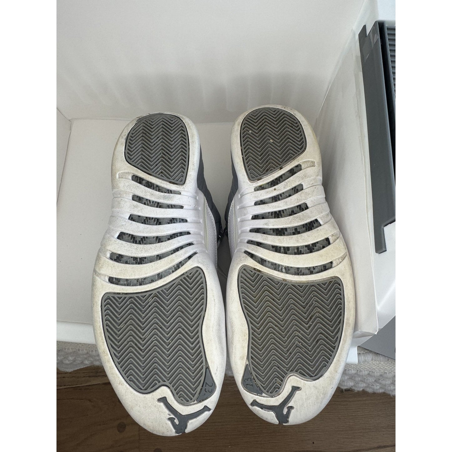 Air Jordan 12 Retro Shoes Mens Stealth Cool Grey OG Box Size 9.5