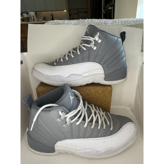 Air Jordan 12 Retro Shoes Mens Stealth Cool Grey OG Box Size 9.5