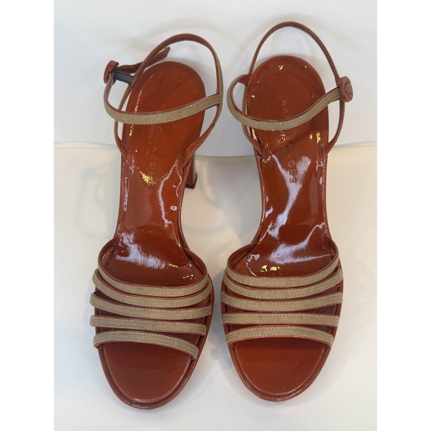 Marc Jacobs Womens Size 6.5 Bronze High Heel with Box