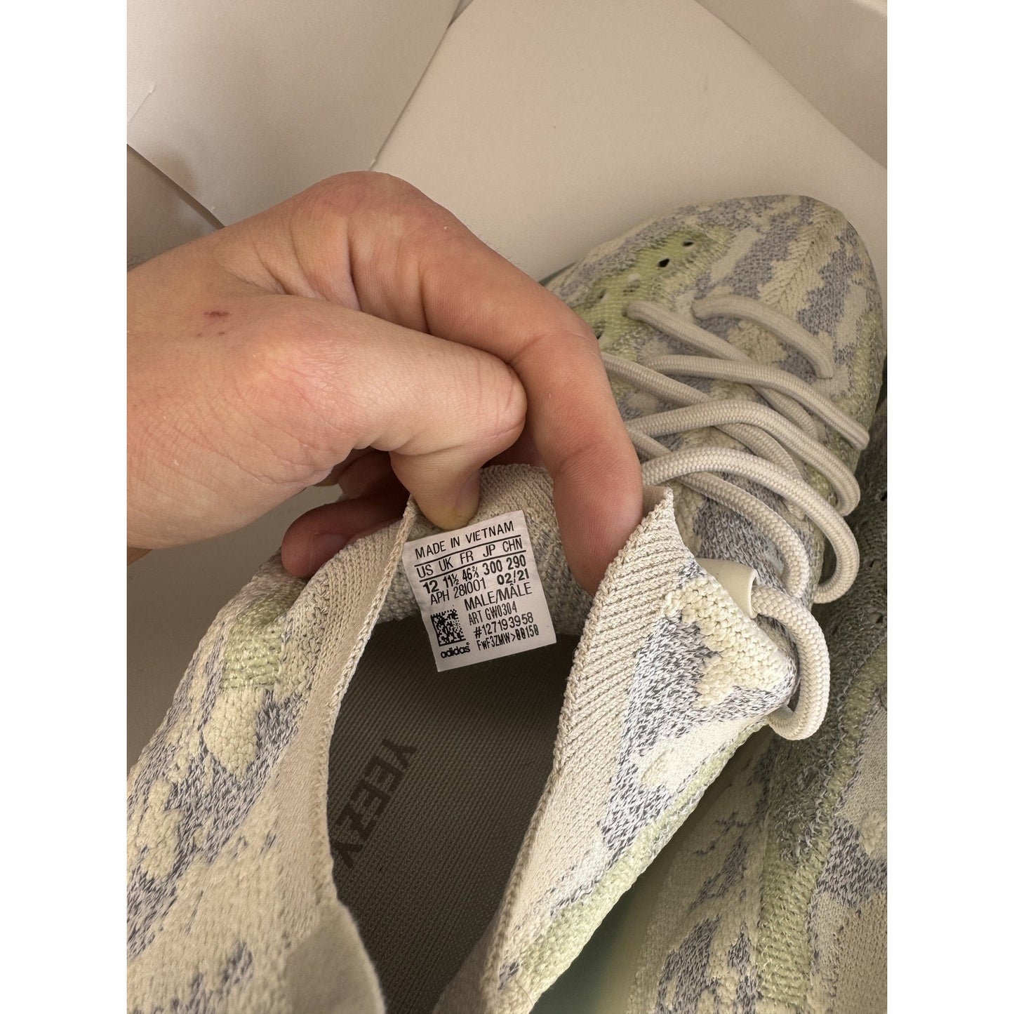 Adidas Yeezy Boost 380 Shoes Mens Blue Oat Reflective Knit