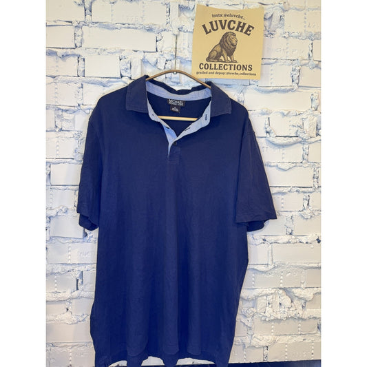 Michael Kors Navy Blue Short Sleeve Polo