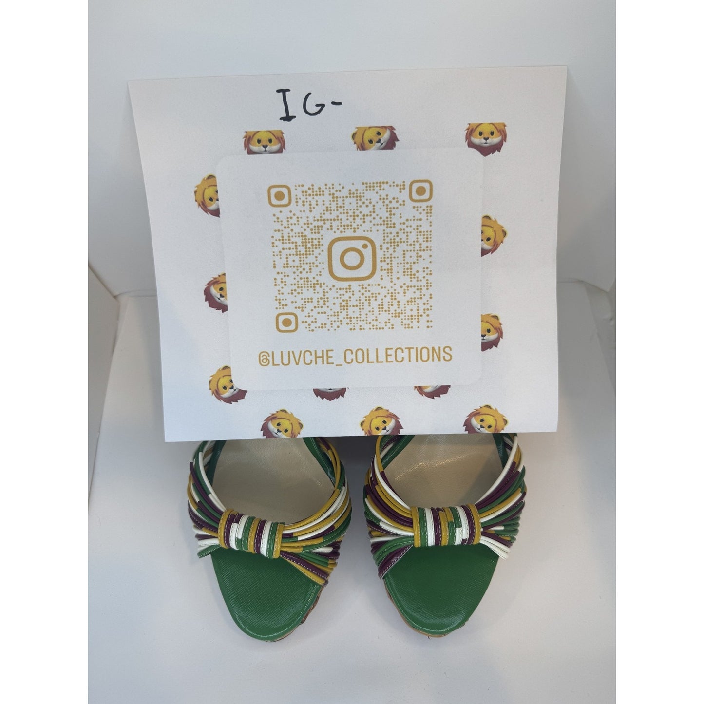 D&G Shoes Womens Size 37 Green Wedge Platform Sandals Multicolor