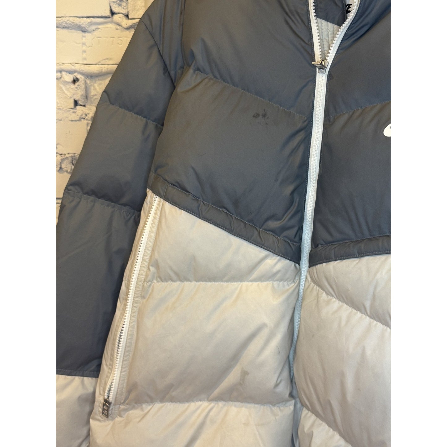 Nike Jacket Gray Storm-FIT Puffer Hooded Full Zip Puffer