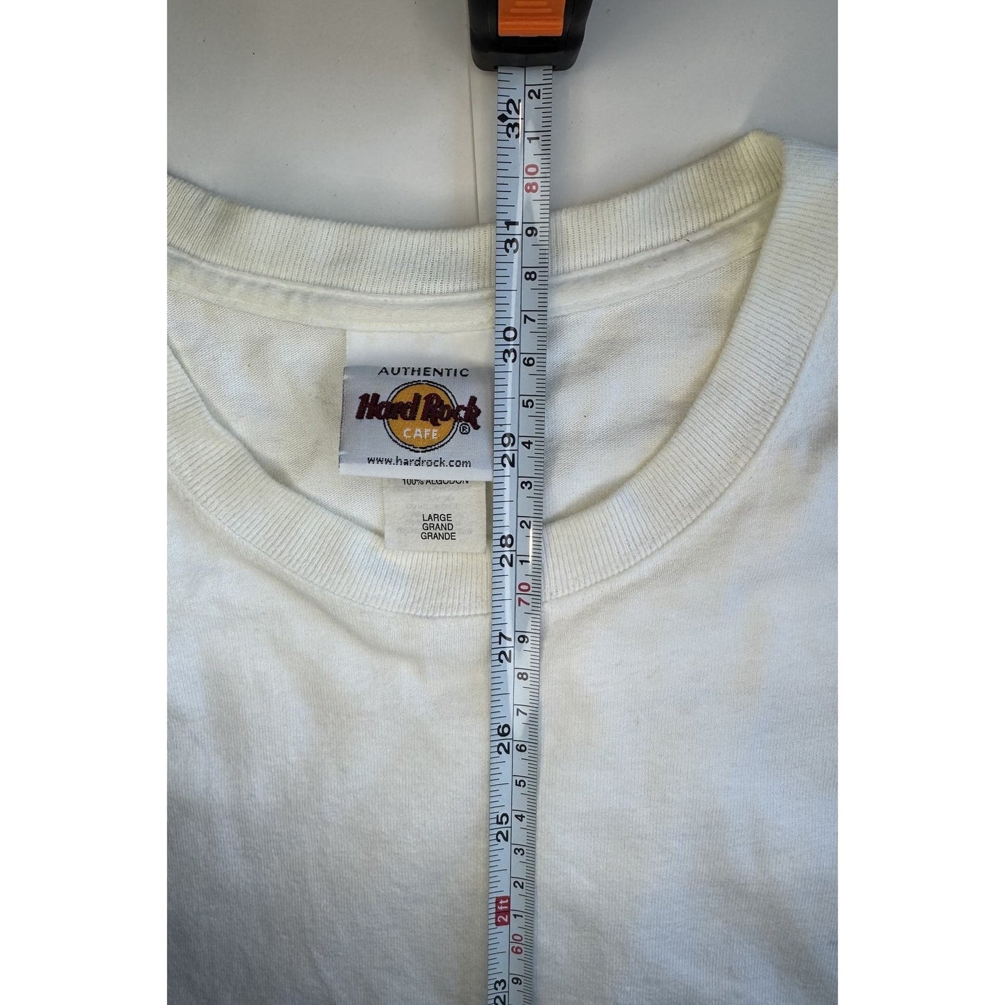 Vintage Hard Rock Cafe Mens L White Myrtle Beach Music Tee
